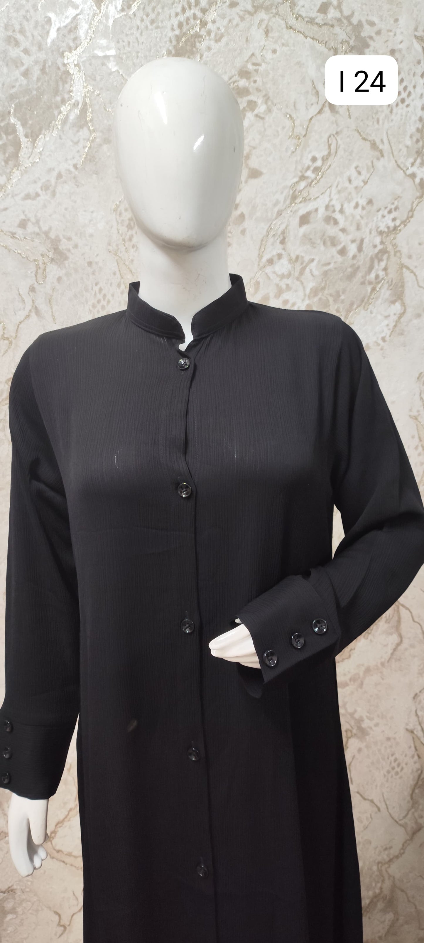 Elegant Black Abaya – Traditional and Modern Fusion I 24