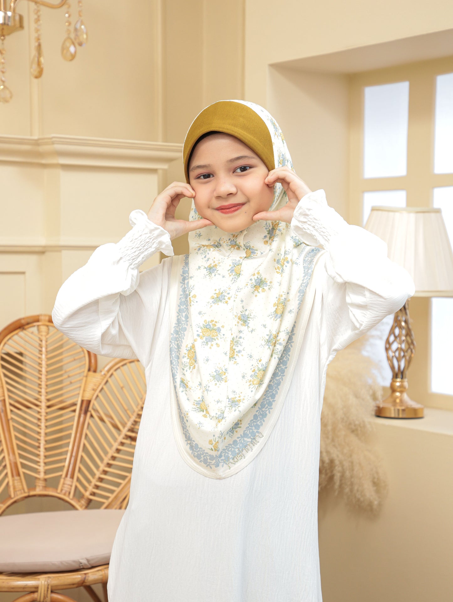 Digital printed hijab kids 2703
