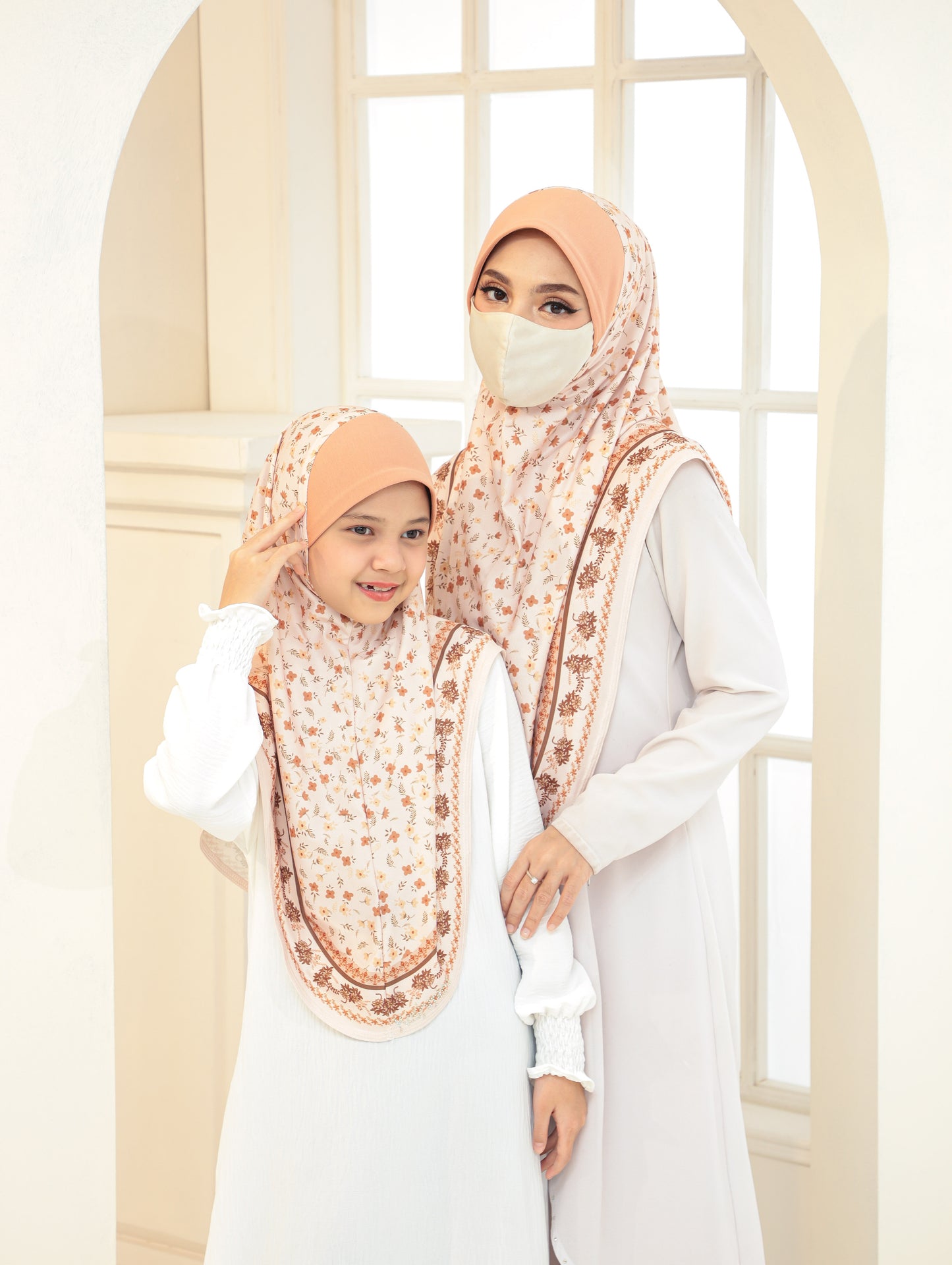 MOTHER and DAUTHER Digital printed hijab 2705