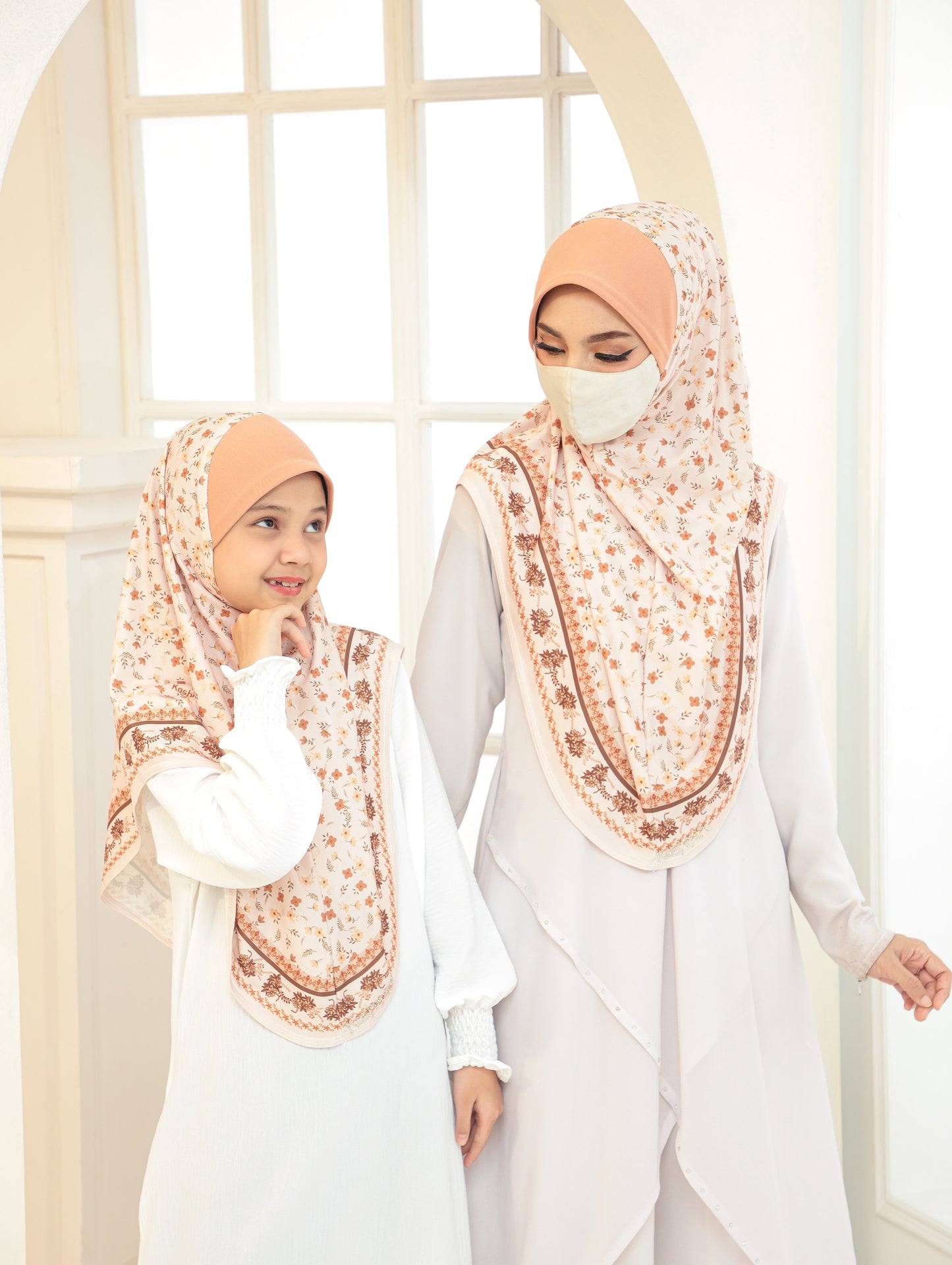 MOTHER and DAUTHER Digital printed hijab 2705