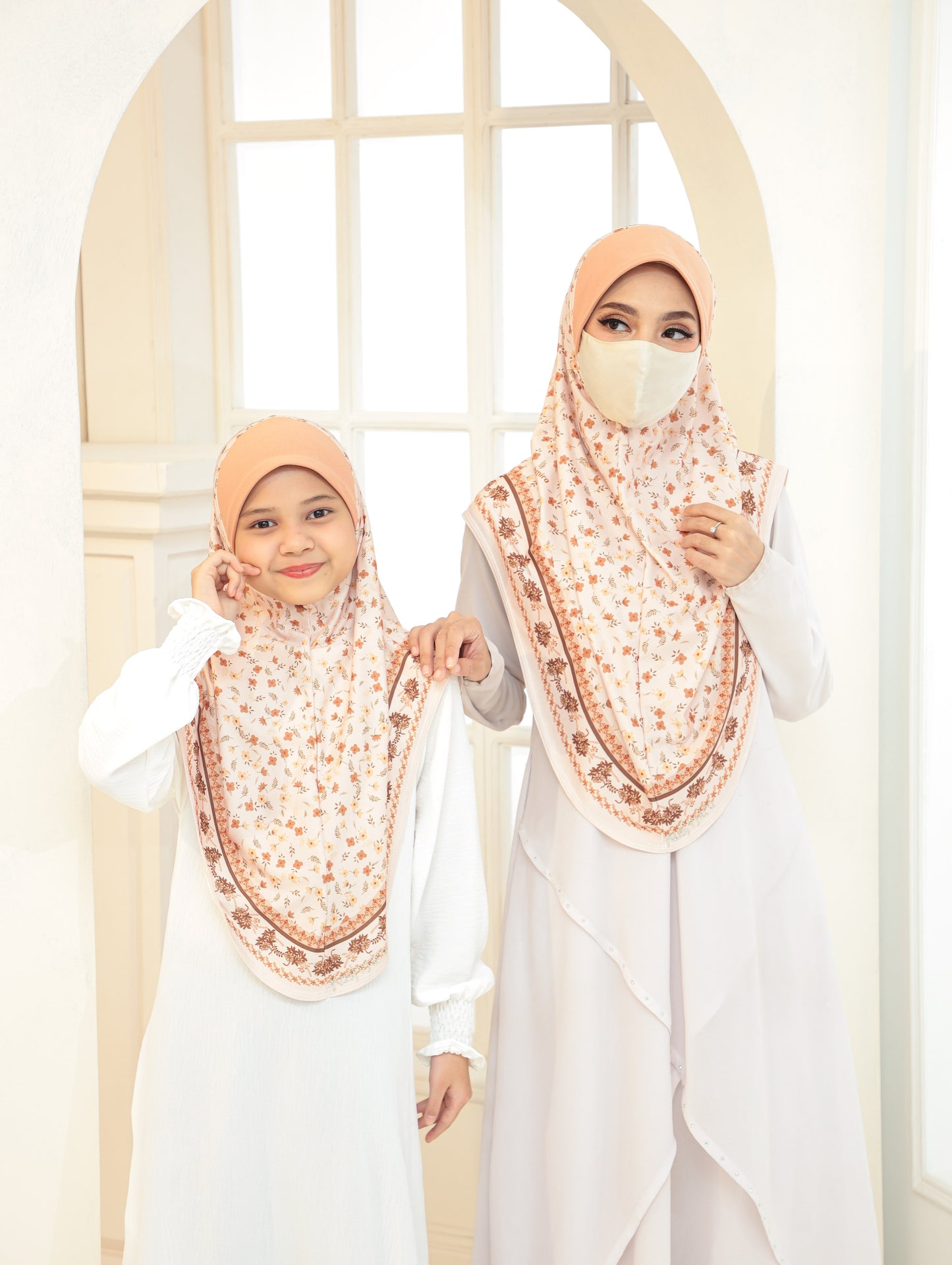 MOTHER and DAUTHER Digital printed hijab 2705