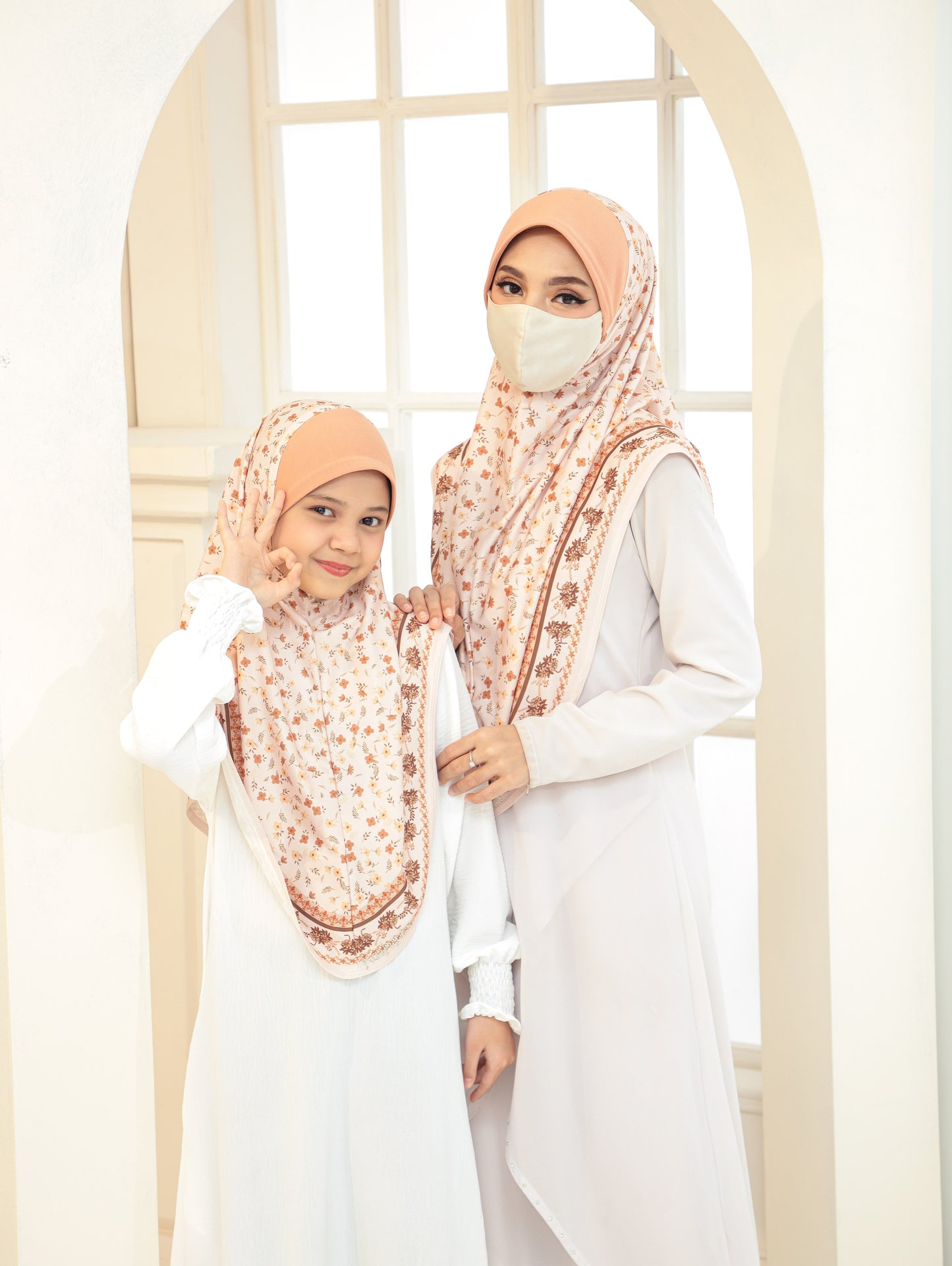 MOTHER and DAUTHER Digital printed hijab 2705