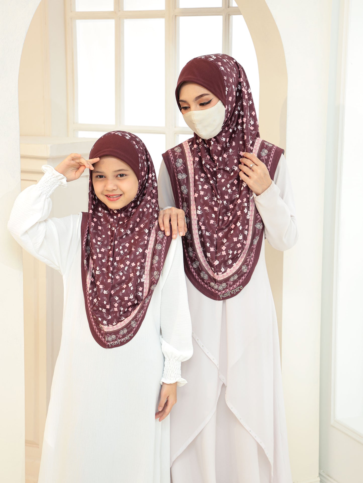 MOTHER and DAUTHER Digital printed hijab 2705