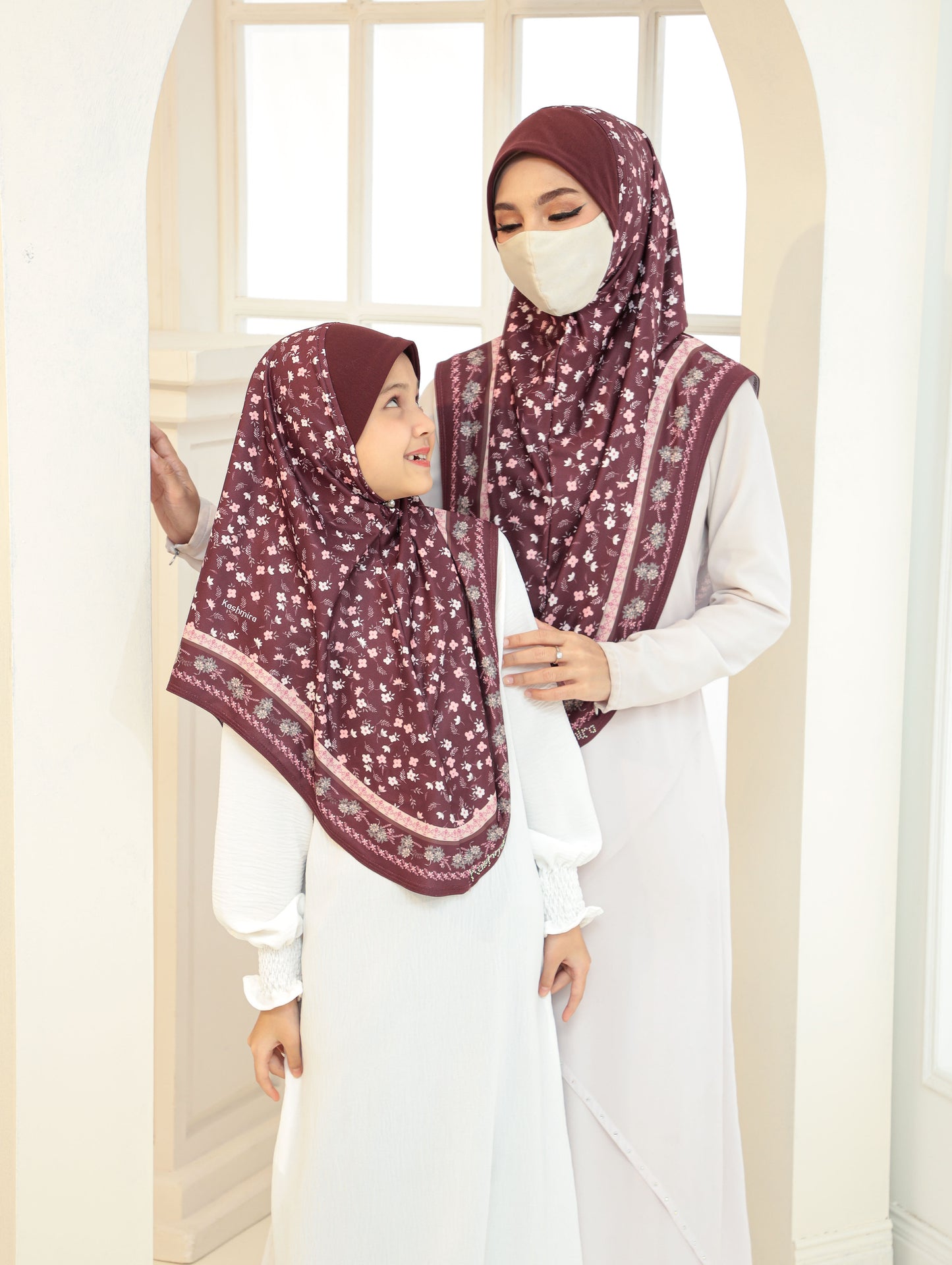 MOTHER and DAUTHER Digital printed hijab 2705