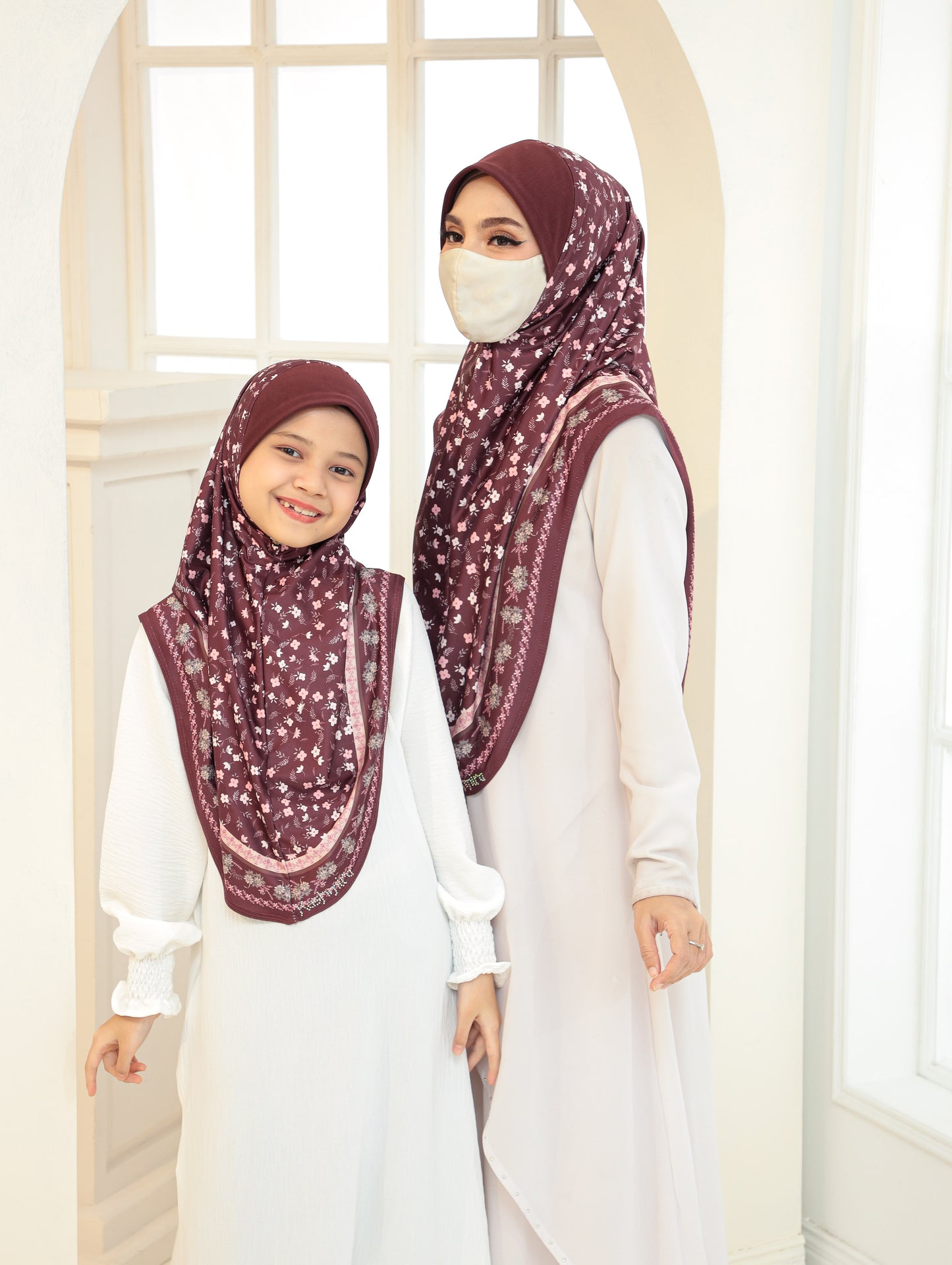 MOTHER and DAUTHER Digital printed hijab 2705