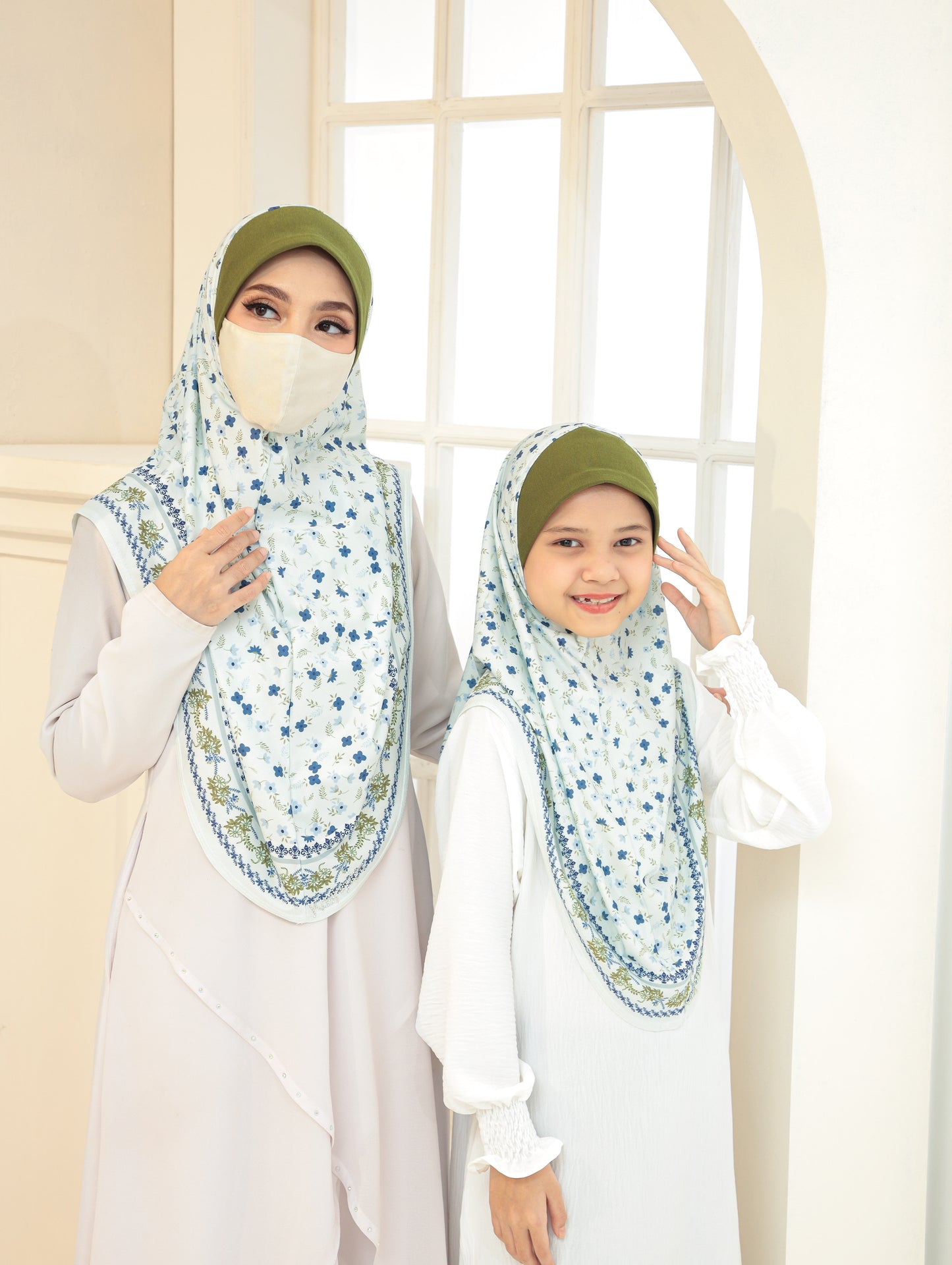 MOTHER and DAUTHER Digital printed hijab 2705