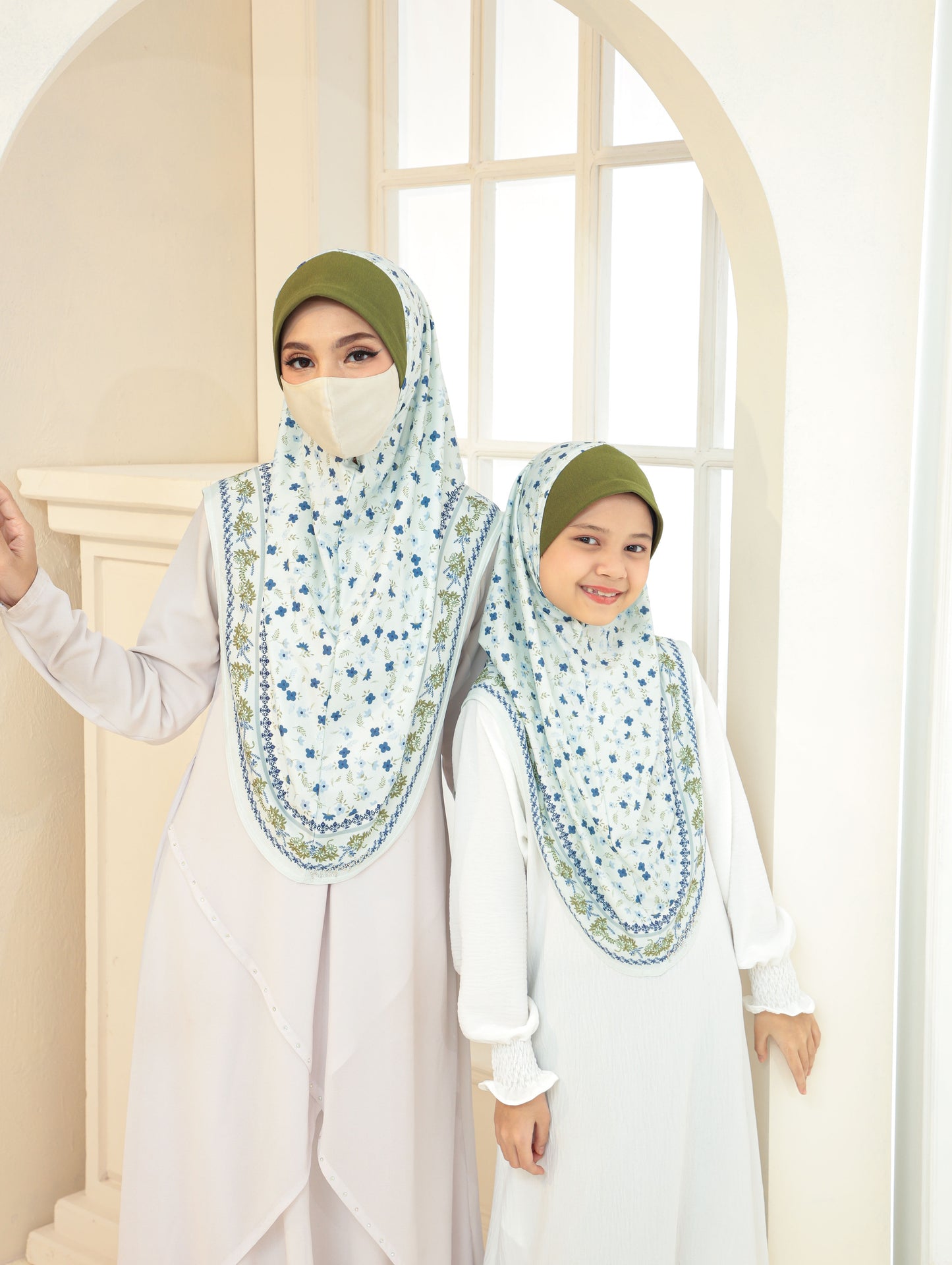 MOTHER and DAUTHER Digital printed hijab 2705
