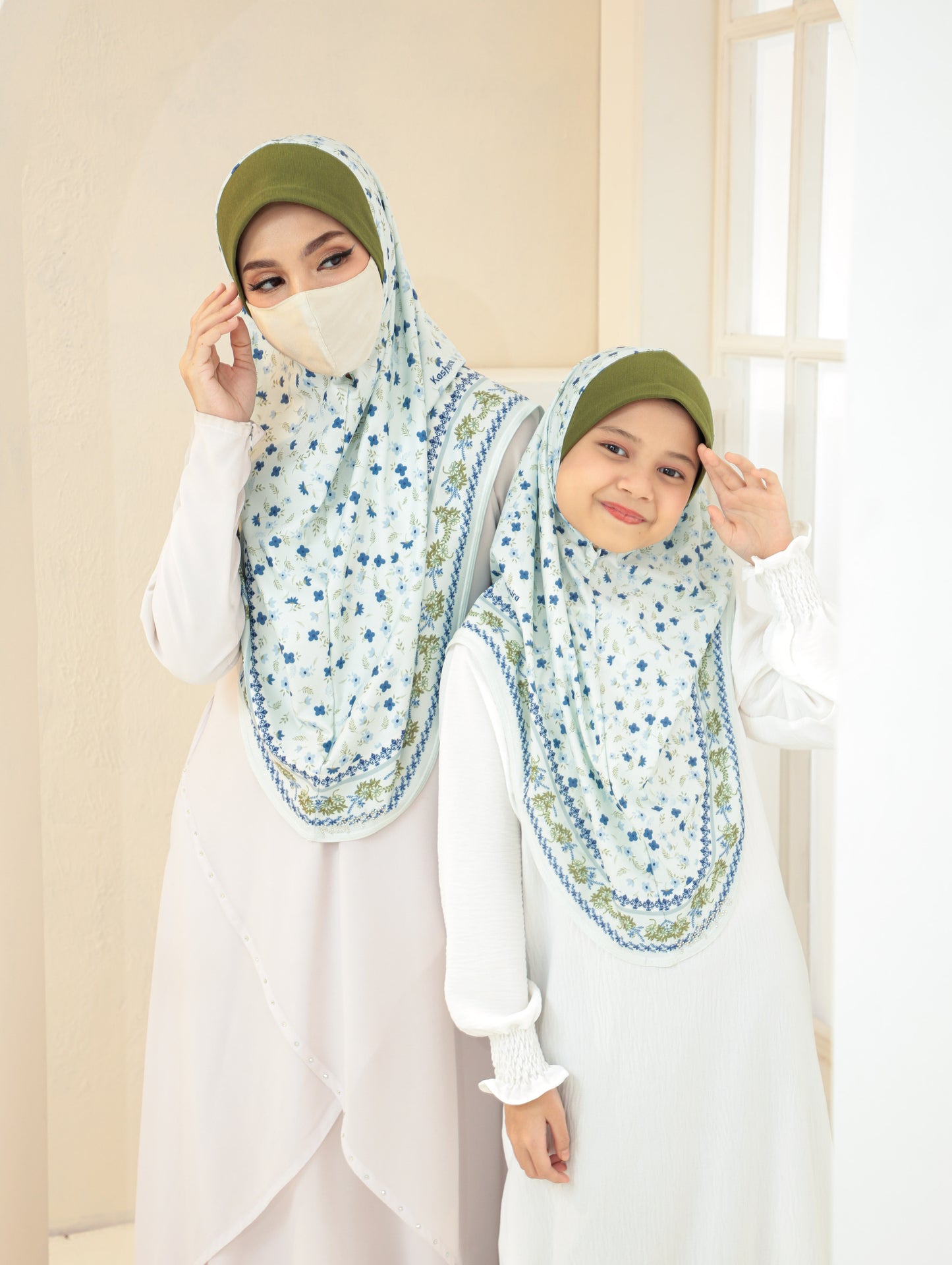 MOTHER and DAUTHER Digital printed hijab 2705