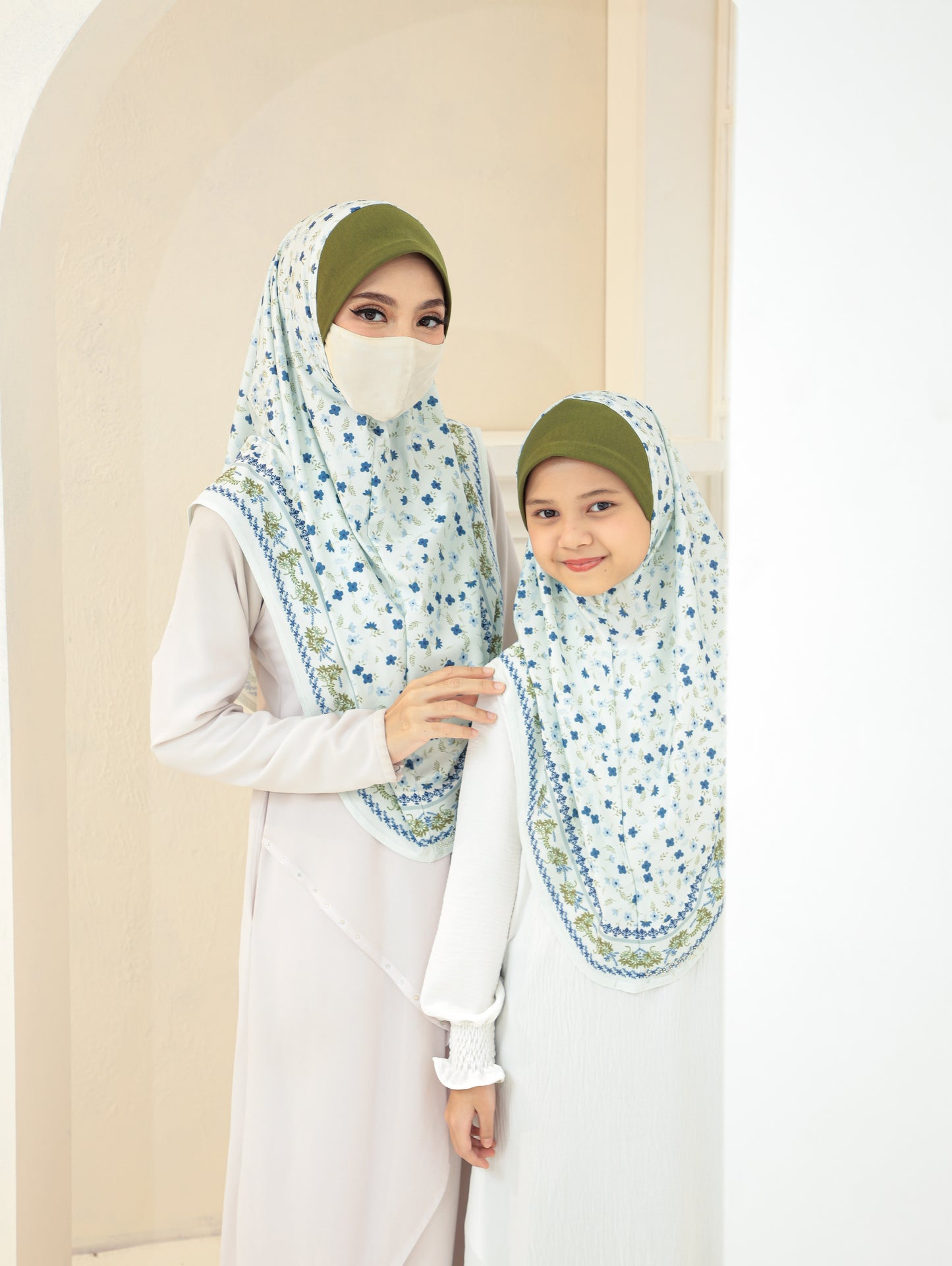 MOTHER and DAUTHER Digital printed hijab 2705