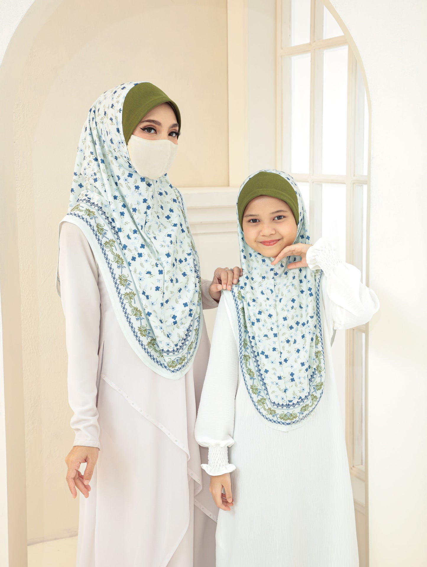MOTHER and DAUTHER Digital printed hijab 2705
