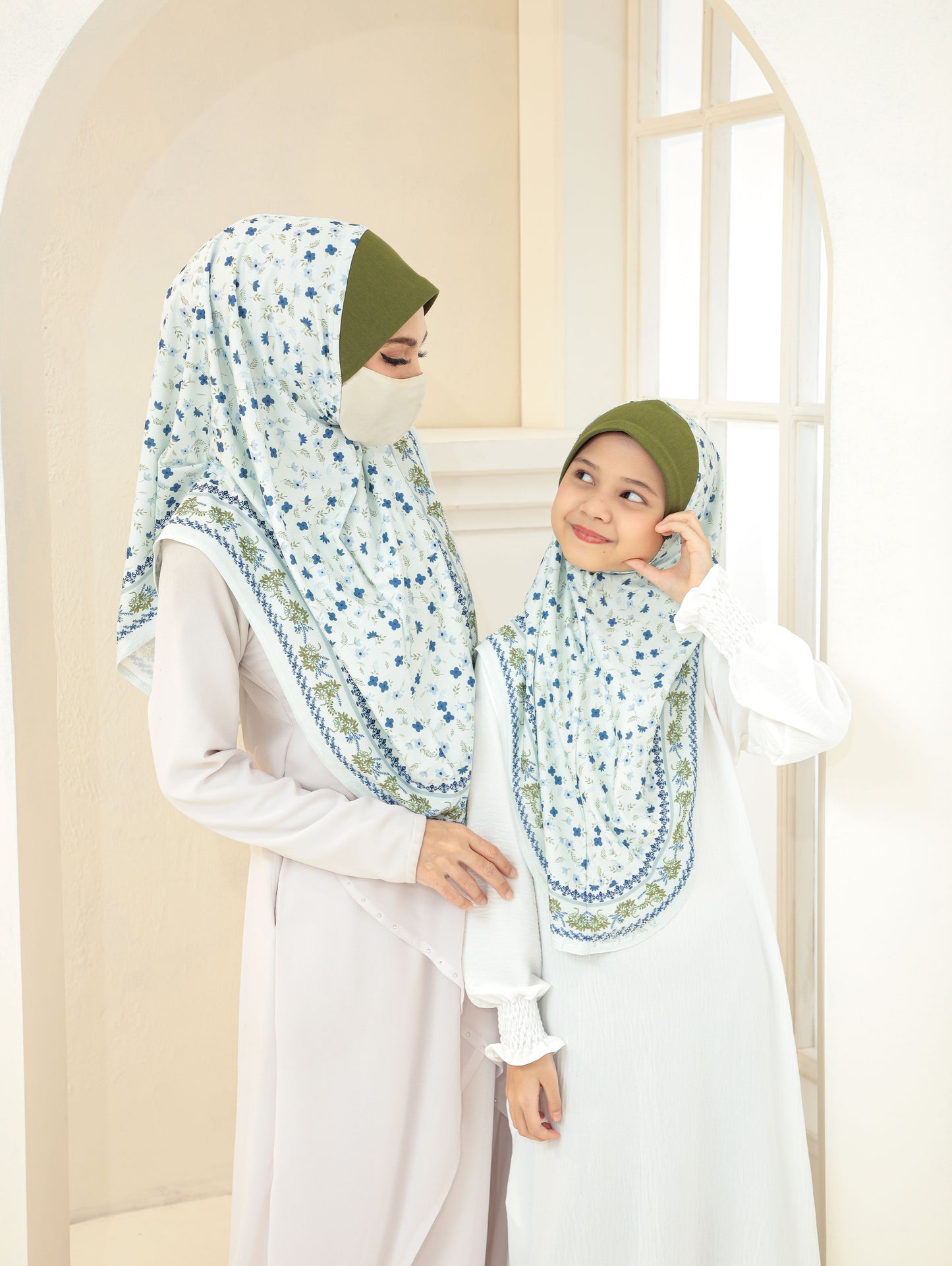 MOTHER and DAUTHER Digital printed hijab 2705