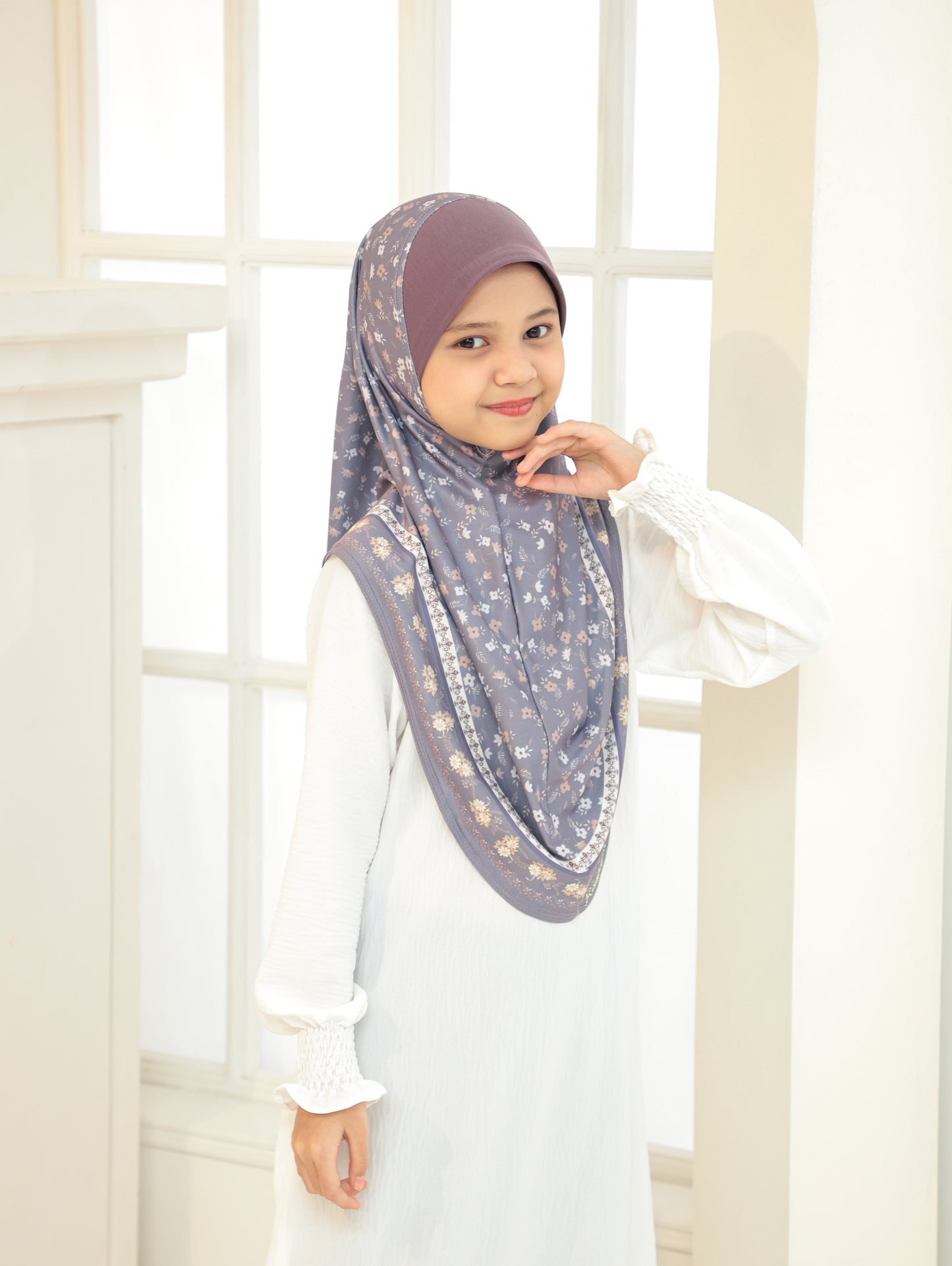 KIDS Digital printed hijab 2705