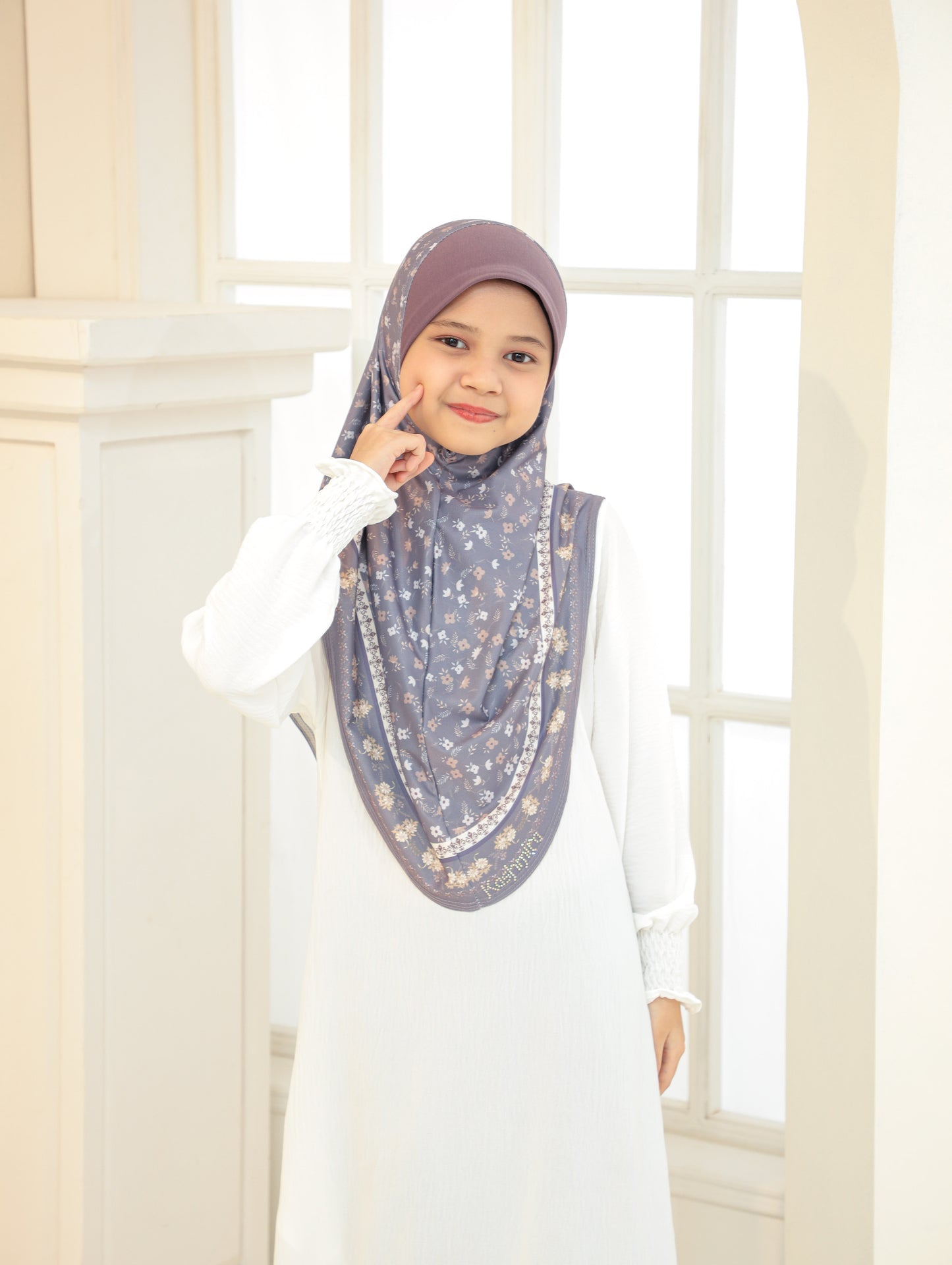 KIDS Digital printed hijab 2705