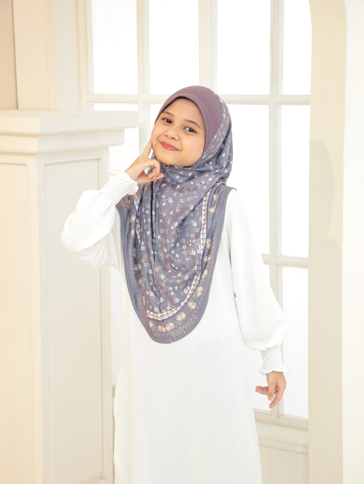 KIDS Digital printed hijab 2705