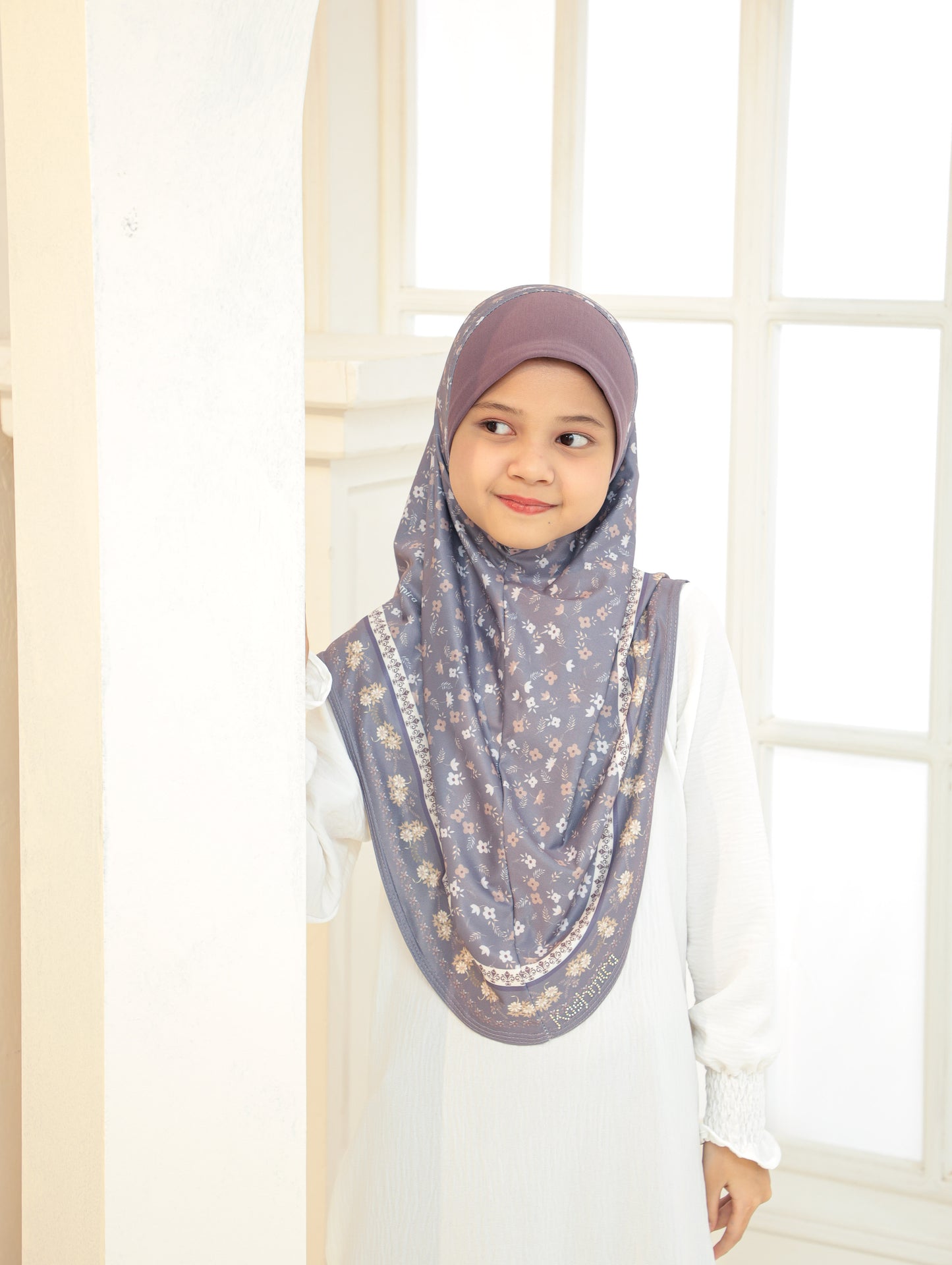 KIDS Digital printed hijab 2705