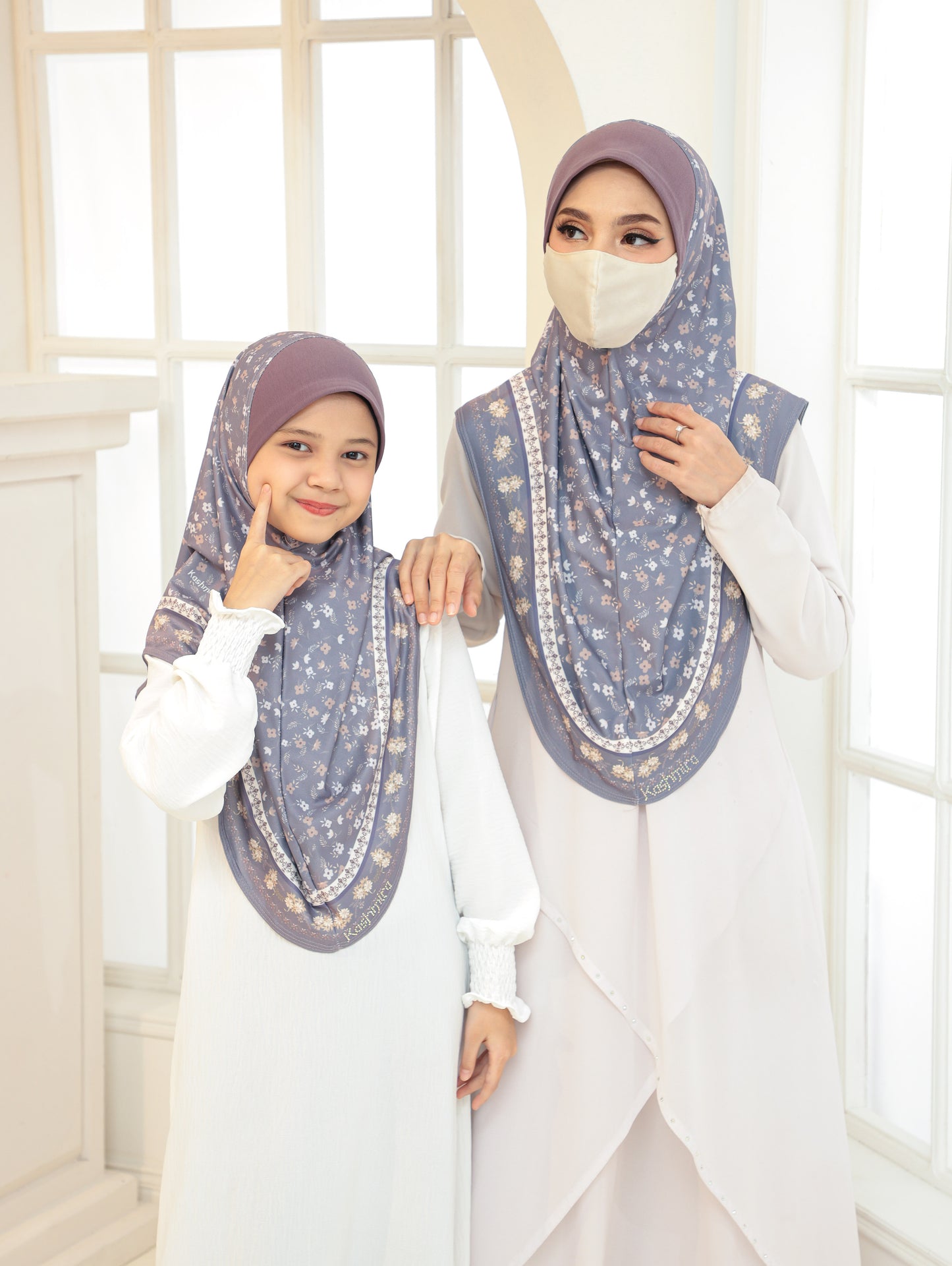 MOTHER and DAUTHER Digital printed hijab 2705