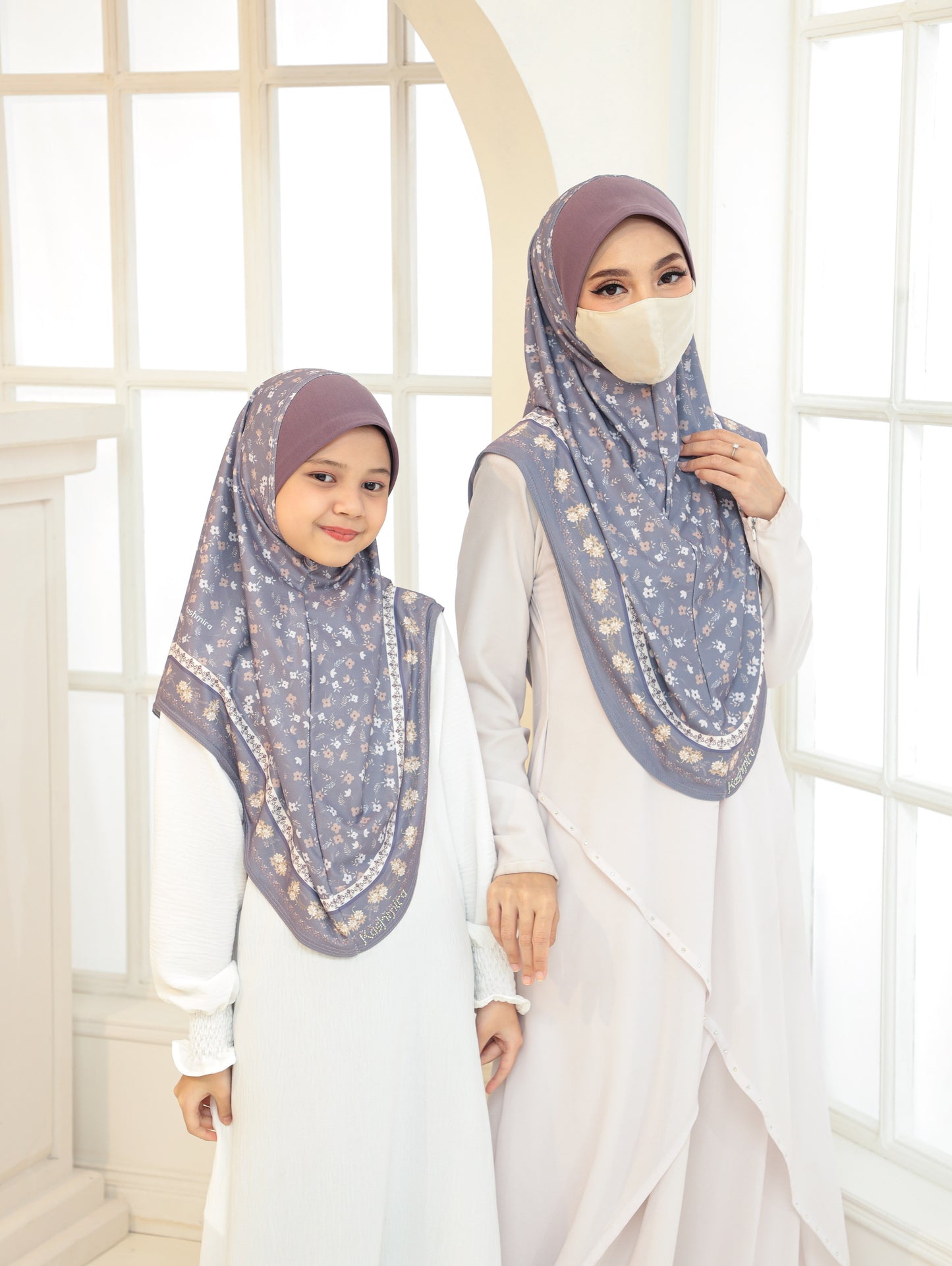 MOTHER and DAUTHER Digital printed hijab 2705