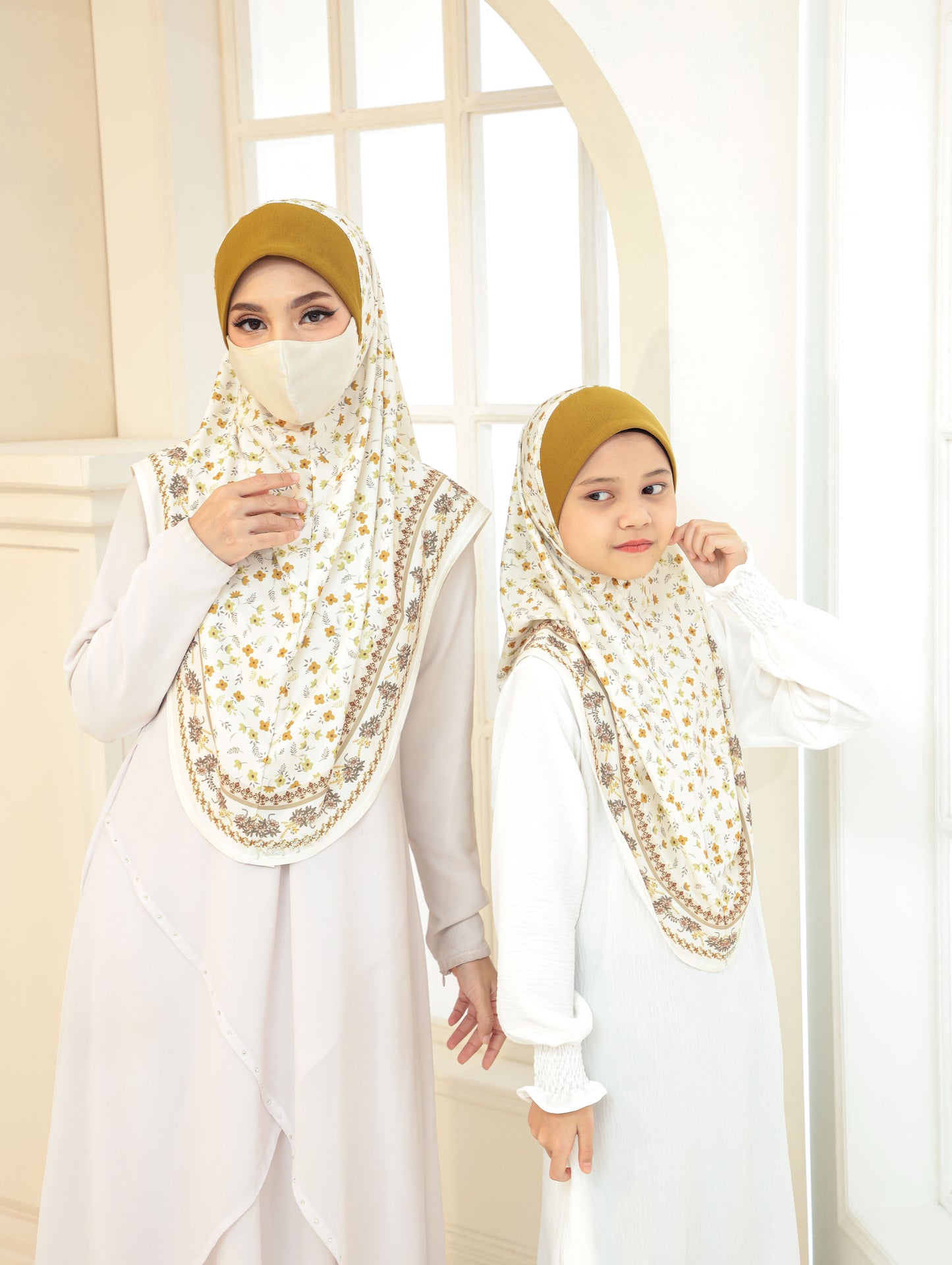 MOTHER and DAUTHER Digital printed hijab 2705