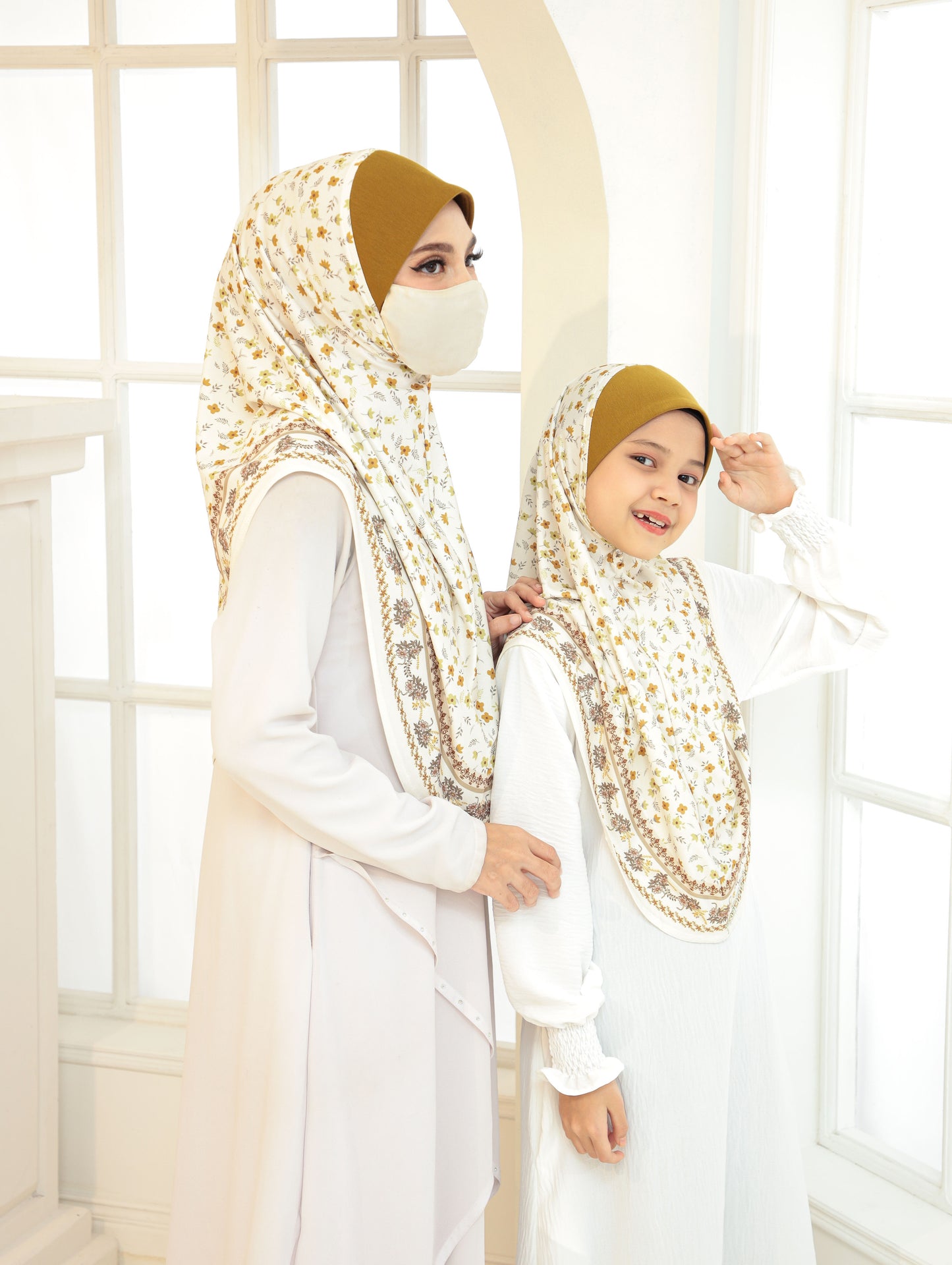 MOTHER and DAUTHER Digital printed hijab 2705
