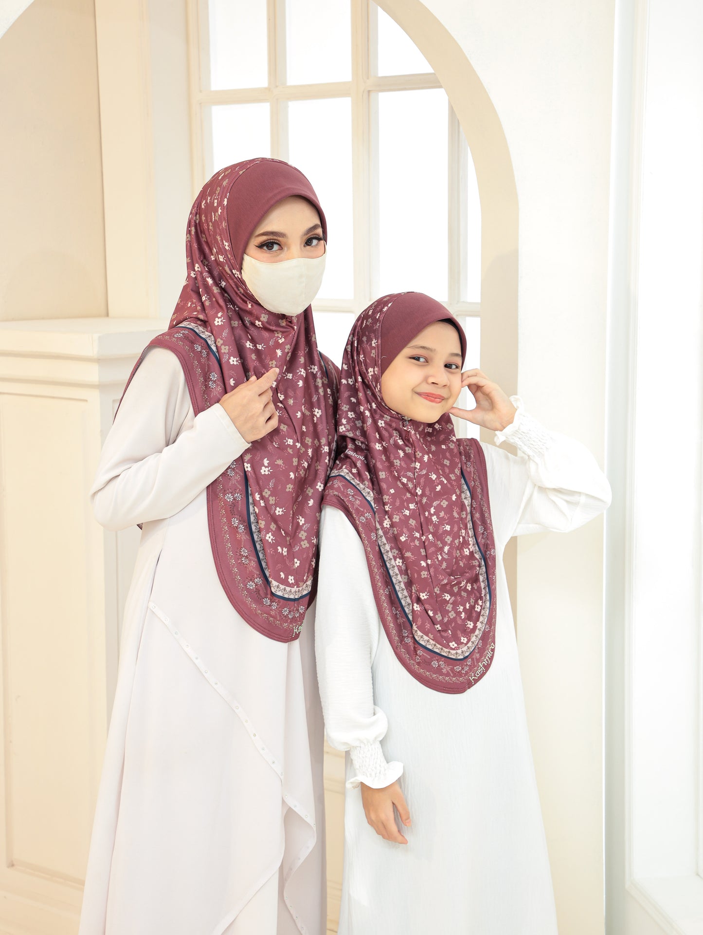 MOTHER and DAUTHER Digital printed hijab 2705