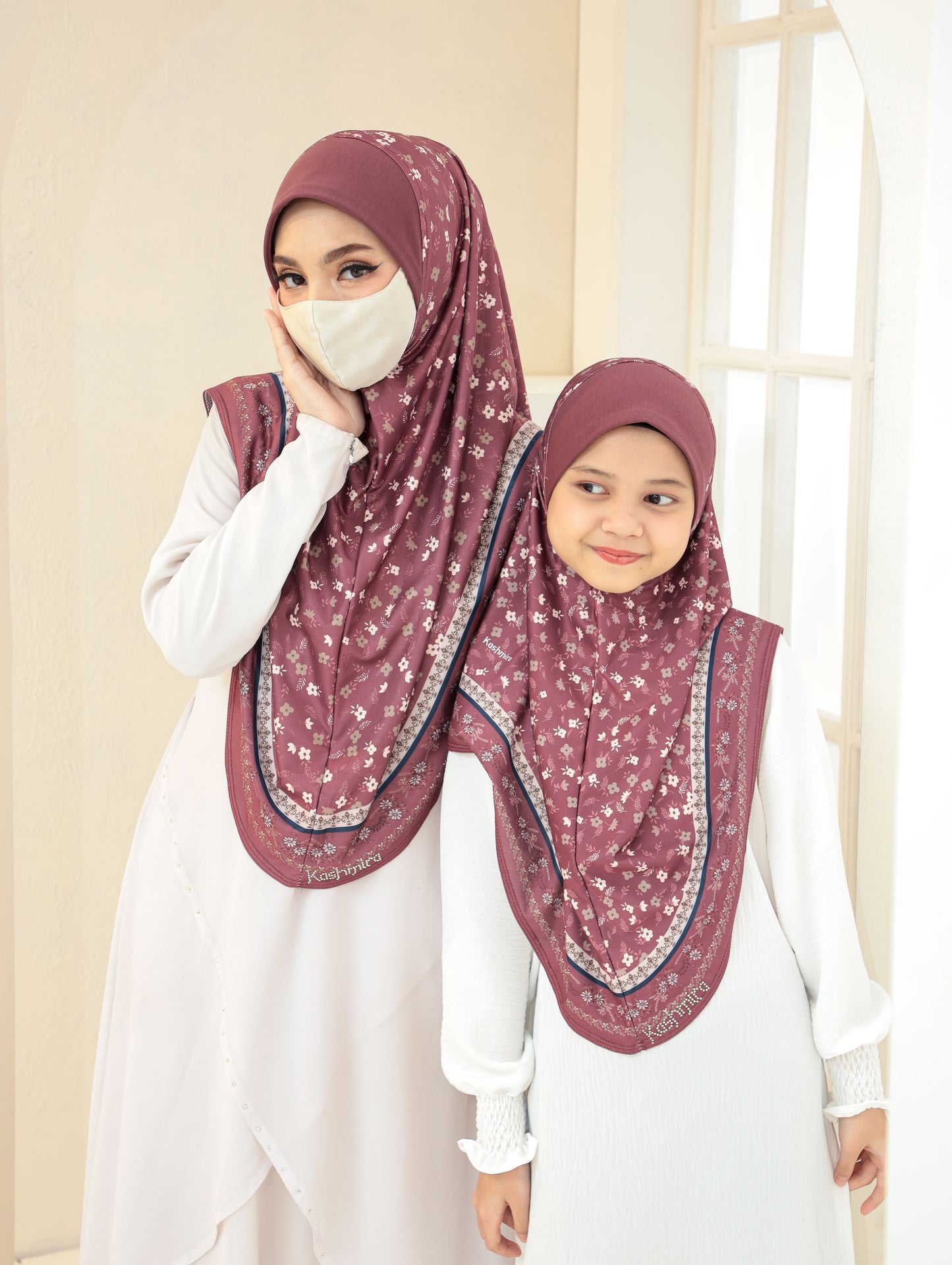 MOTHER and DAUTHER Digital printed hijab 2705