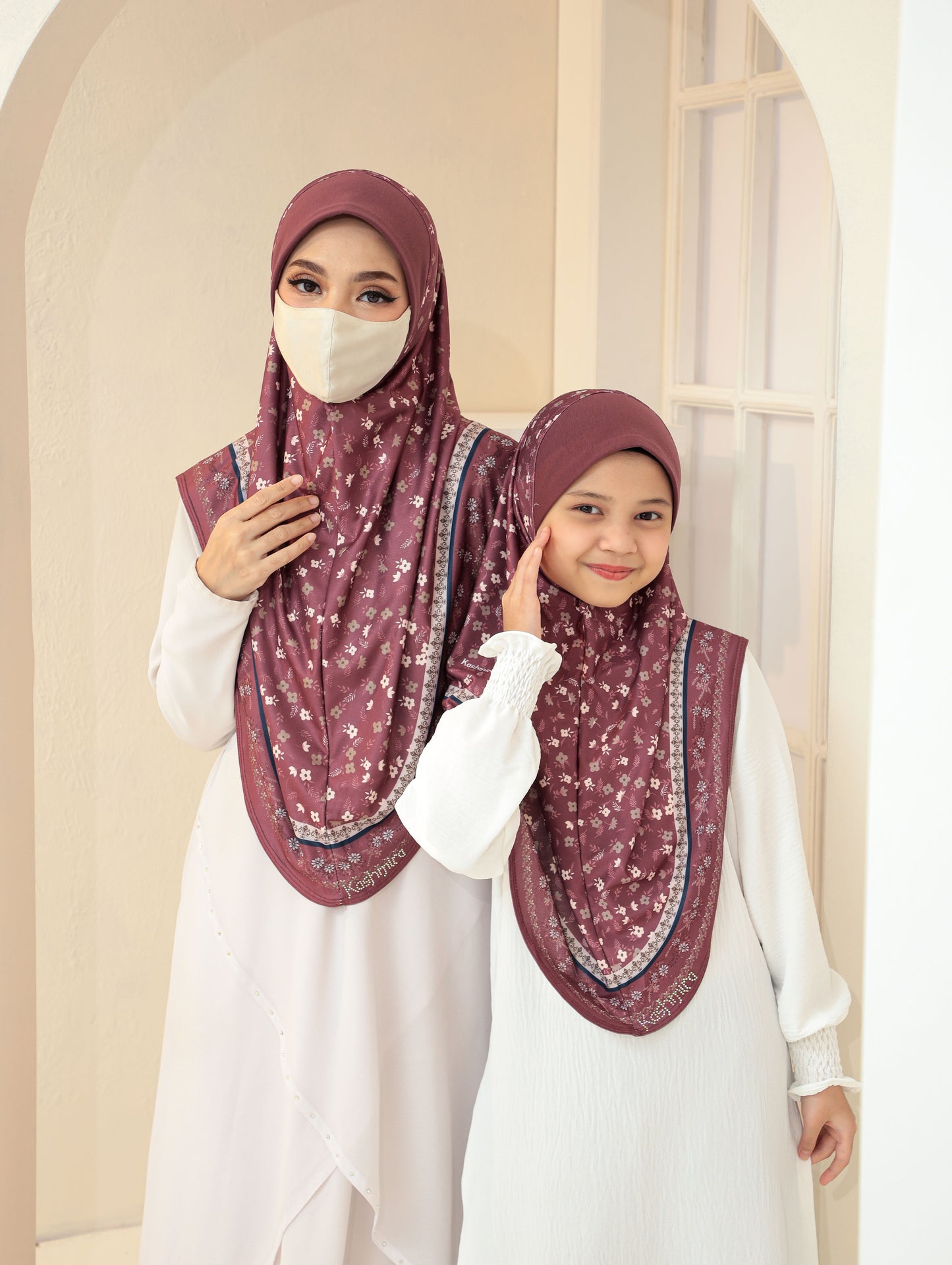 MOTHER and DAUTHER Digital printed hijab 2705