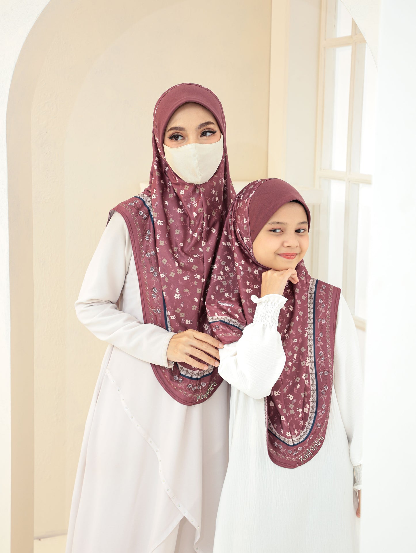 MOTHER and DAUTHER Digital printed hijab 2705