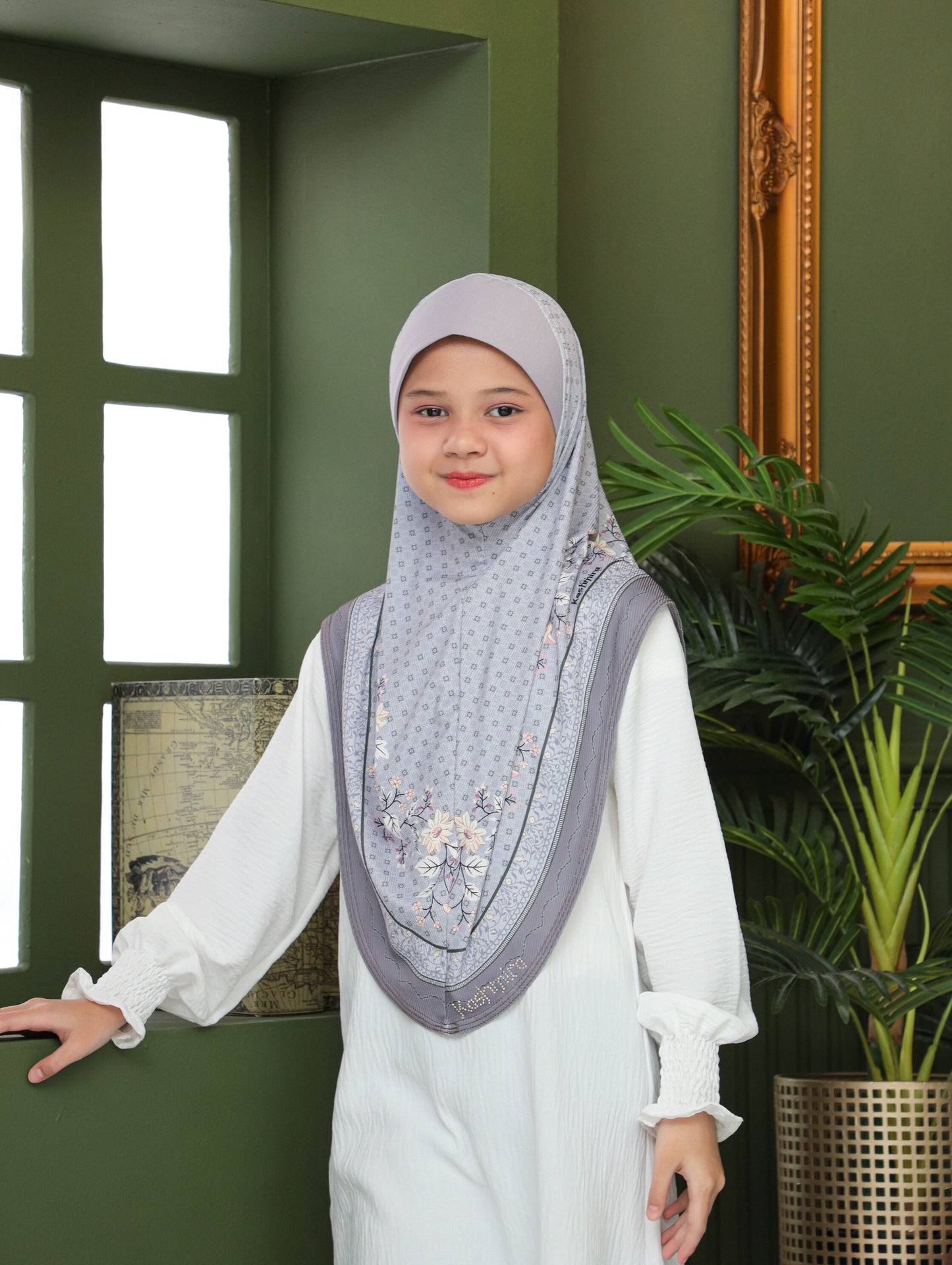 KIDS MALESIAN PRINTED SCARF 2706