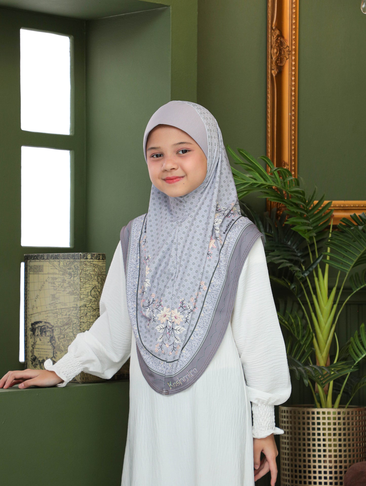 KIDS MALESIAN PRINTED SCARF 2706