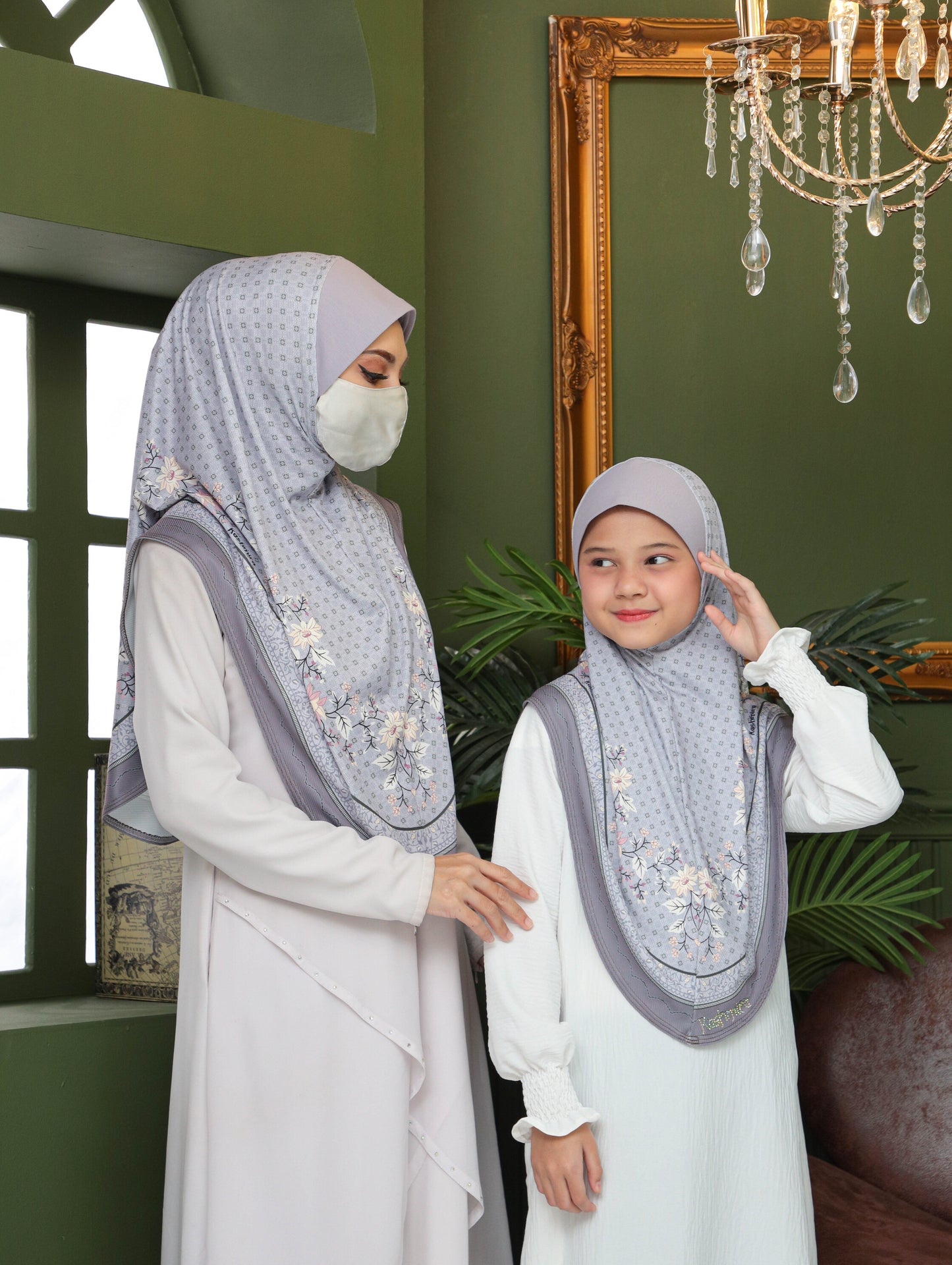 MOTHER and DAUTHER COMBO Digital printed hijab 2706
