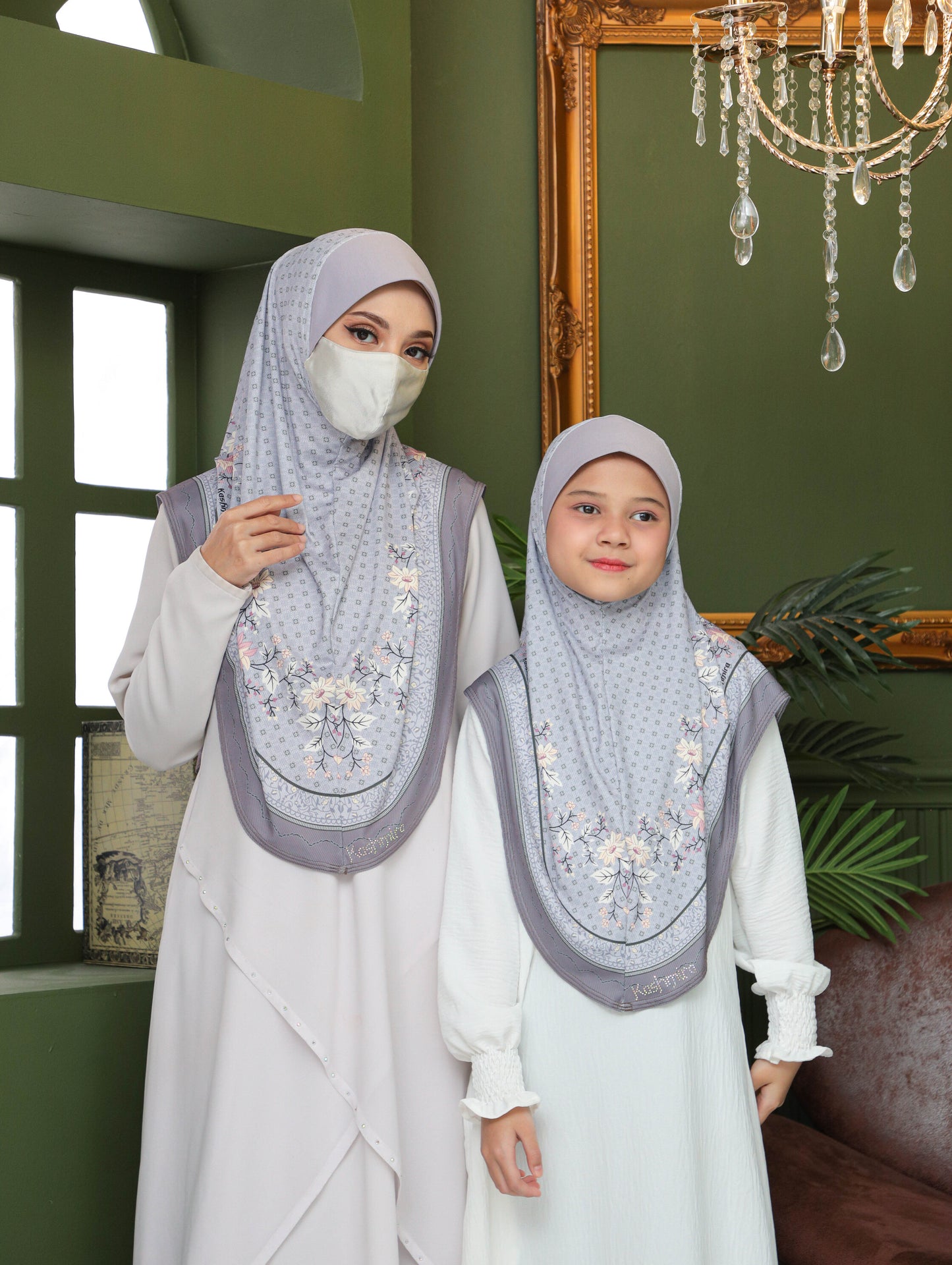 MOTHER and DAUTHER COMBO Digital printed hijab 2706