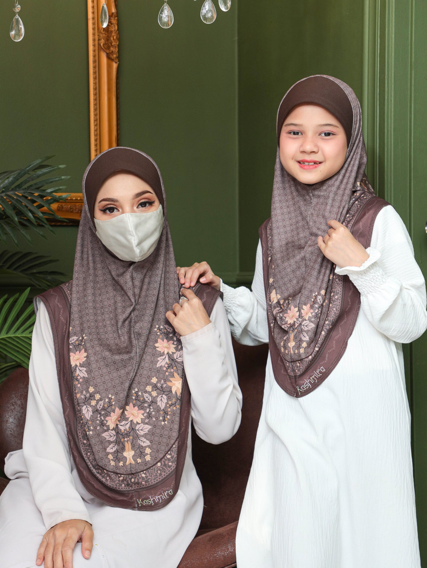MOTHER and DAUTHER Digital printed hijab 2706