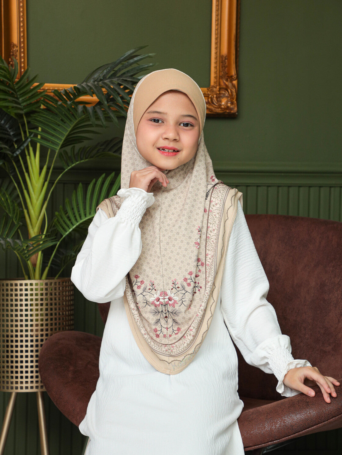 KIDS MALESIAN PRINTED SCARF 2706