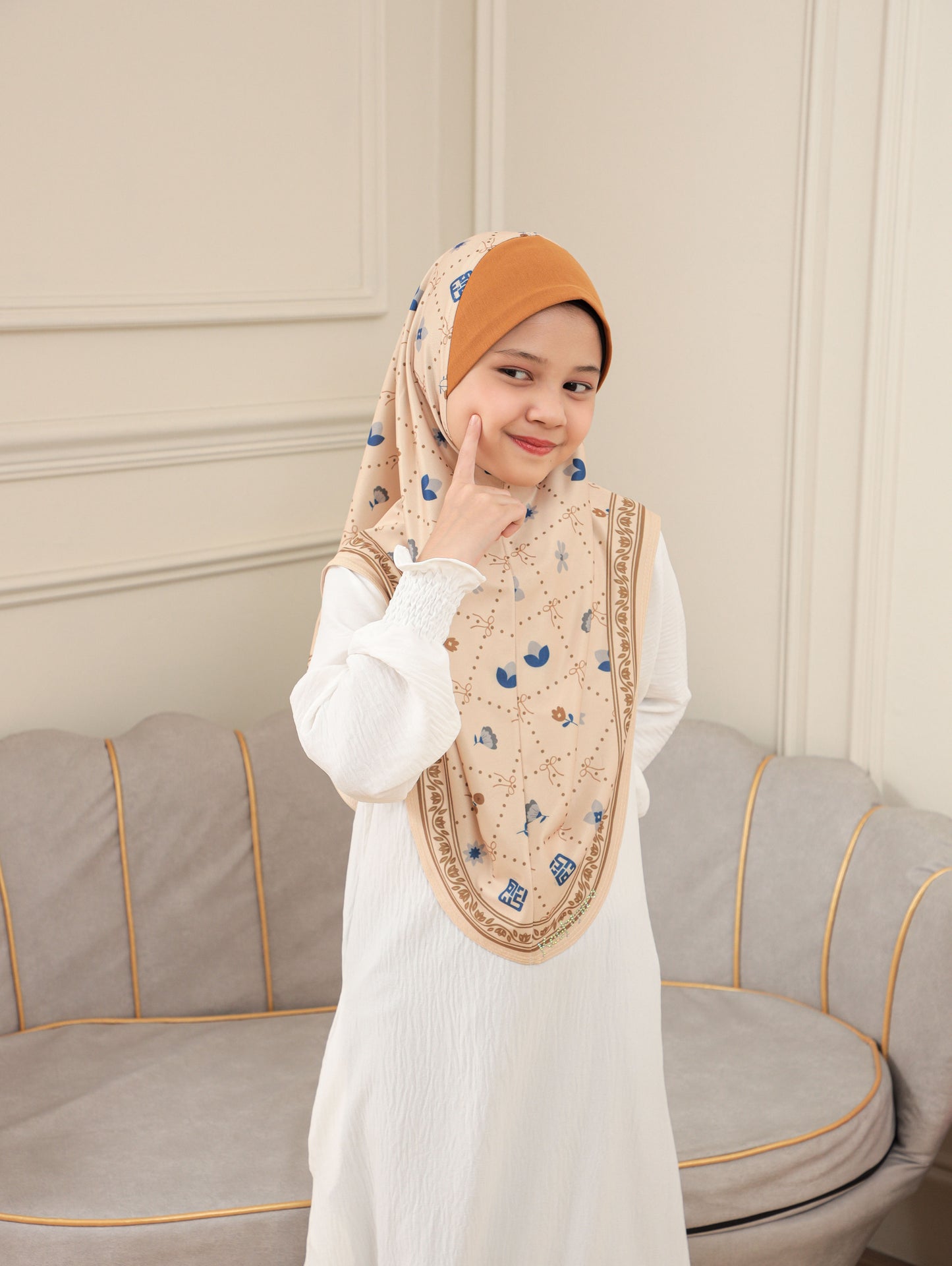 Digital printed hijab kids 2703