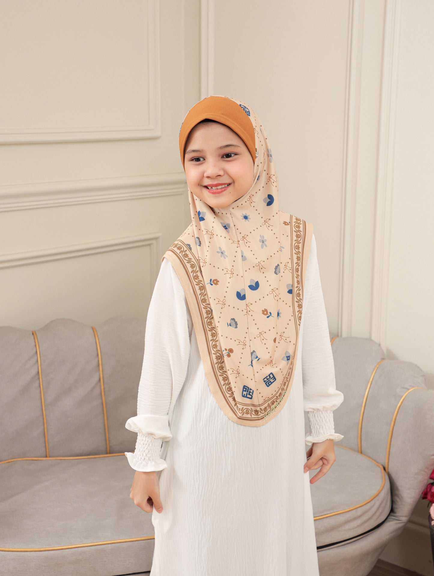 Digital printed hijab kids 2703