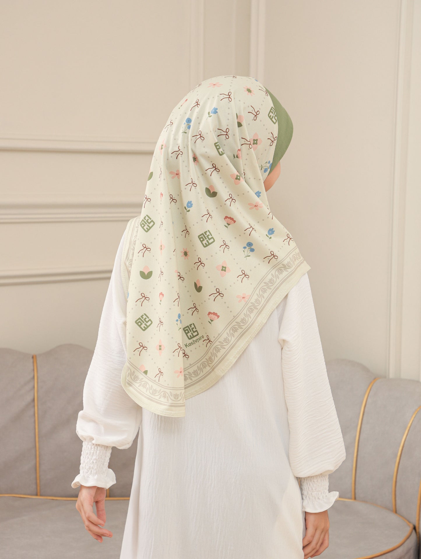 Digital printed hijab kids 2703