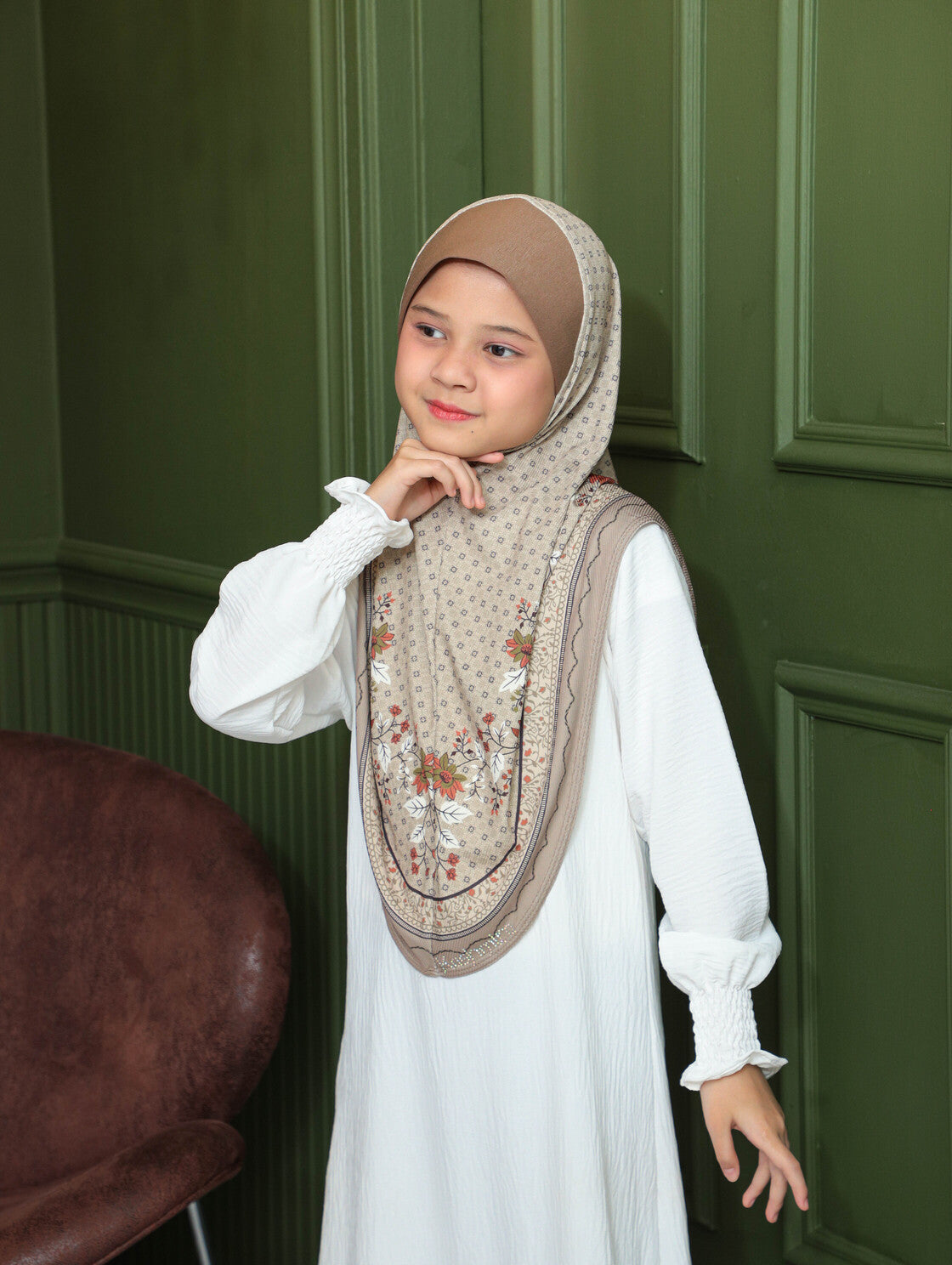 KIDS MALESIAN PRINTED SCARF 2706
