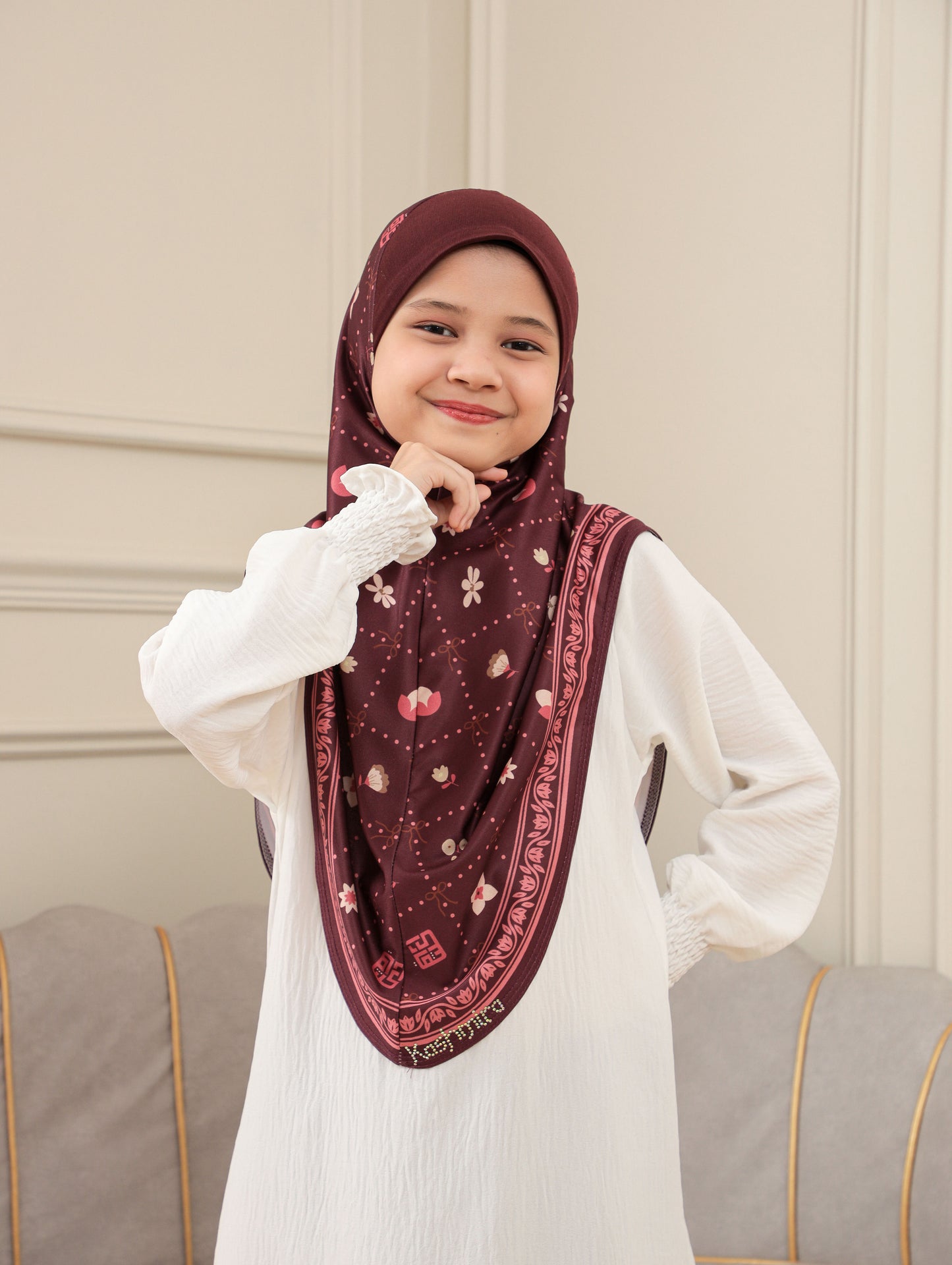 Digital printed hijab kids 2703