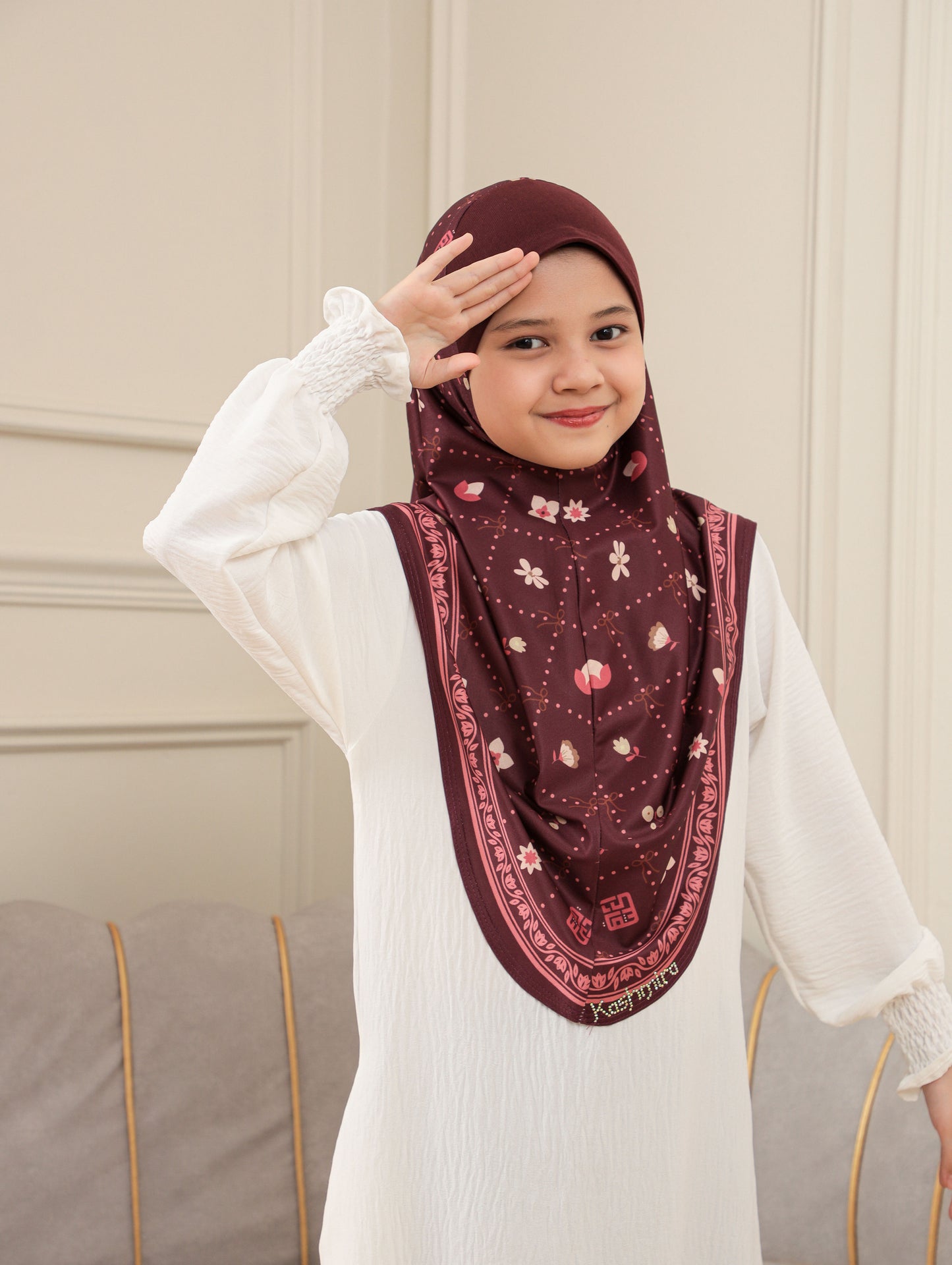 Digital printed hijab kids 2703