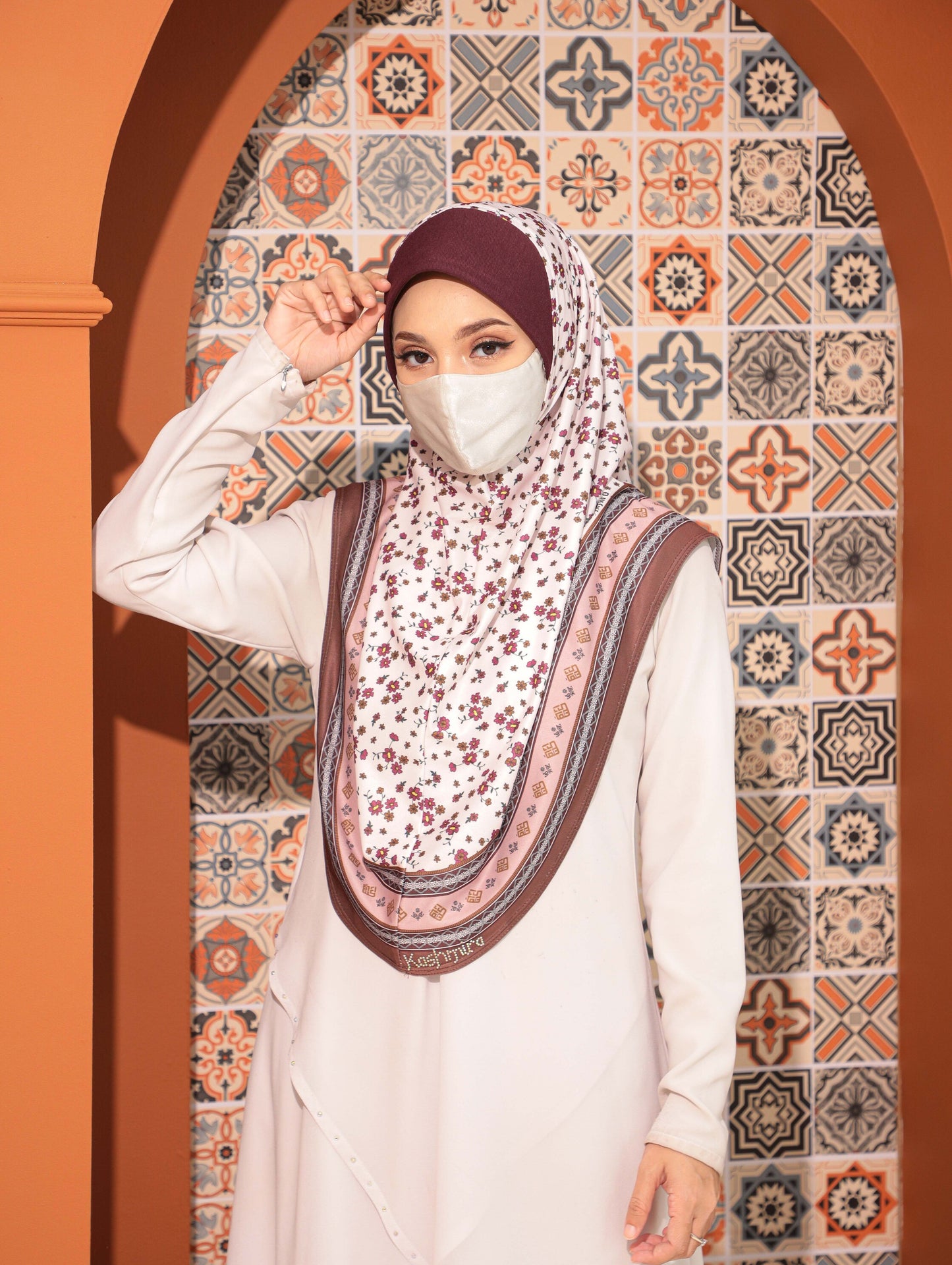 GIRLS Digital printed hijab 2708
