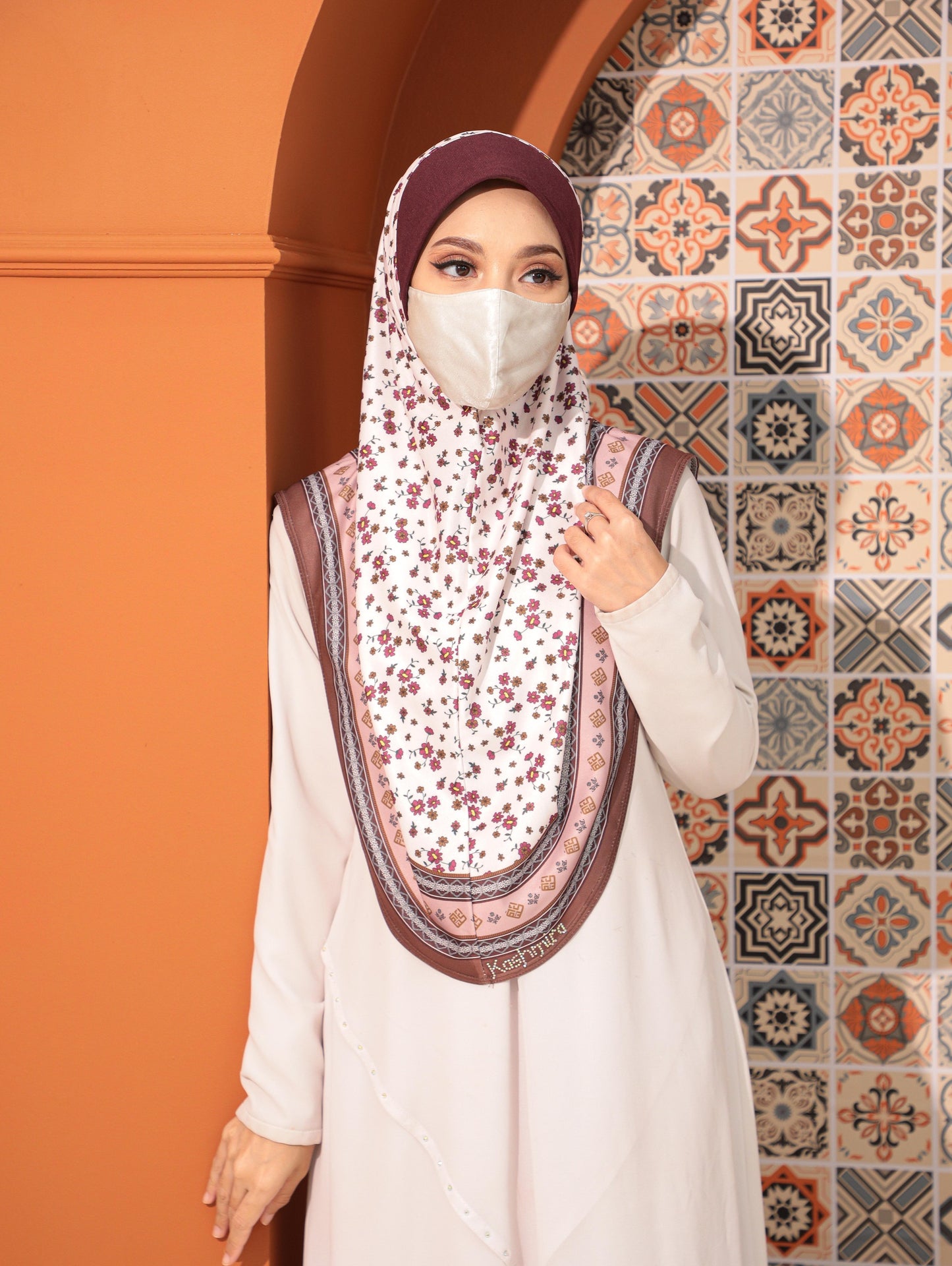 GIRLS Digital printed hijab 2708