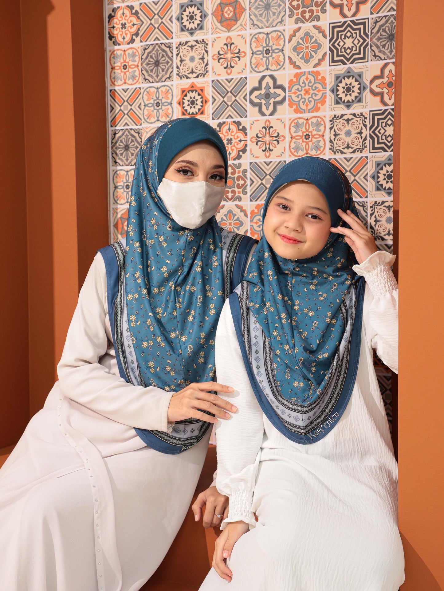 MOTHER and DAUTHER Digital printed hijab 2708