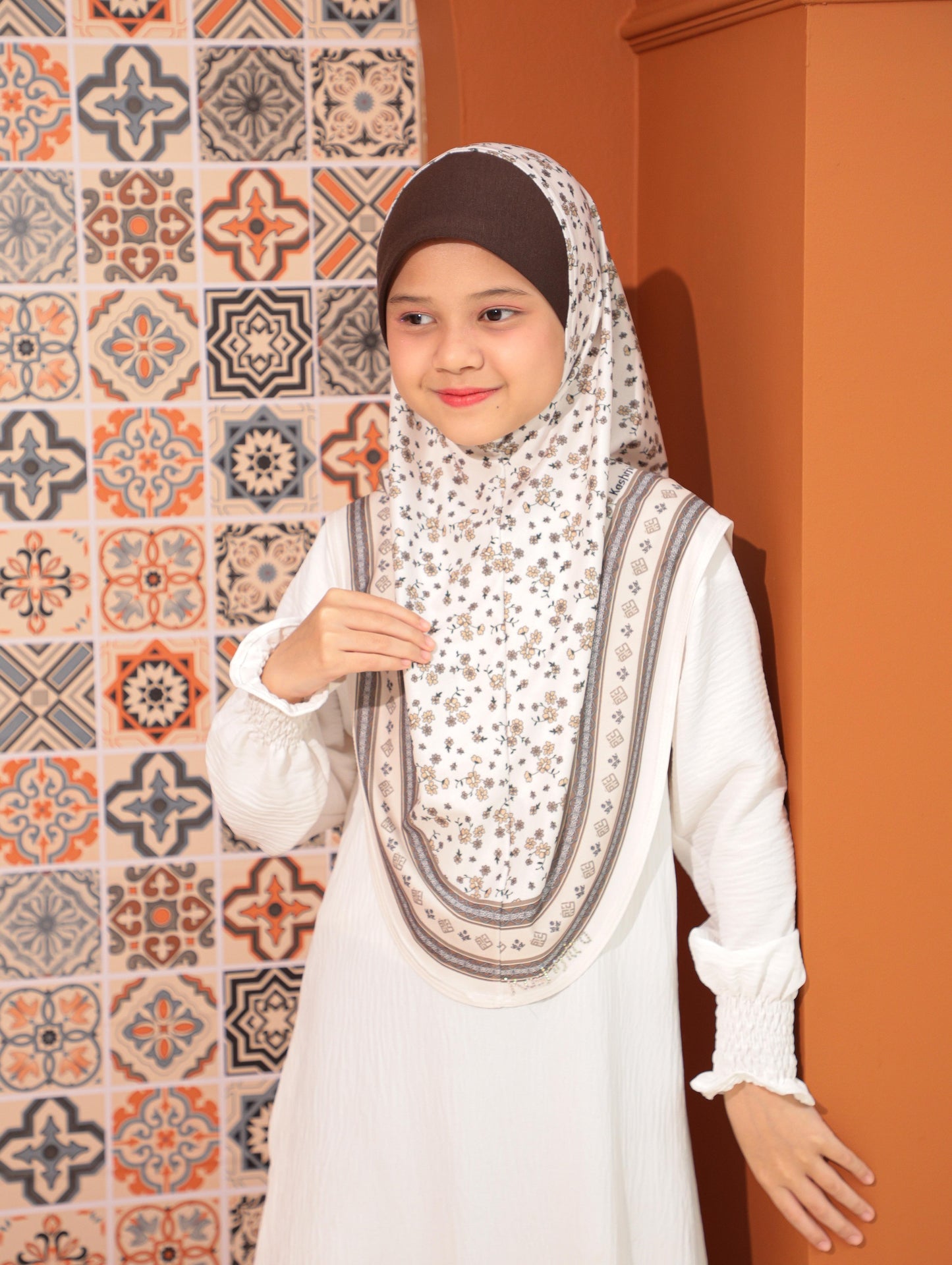 KIDS MALESIAN PRINTED SCARF 2708