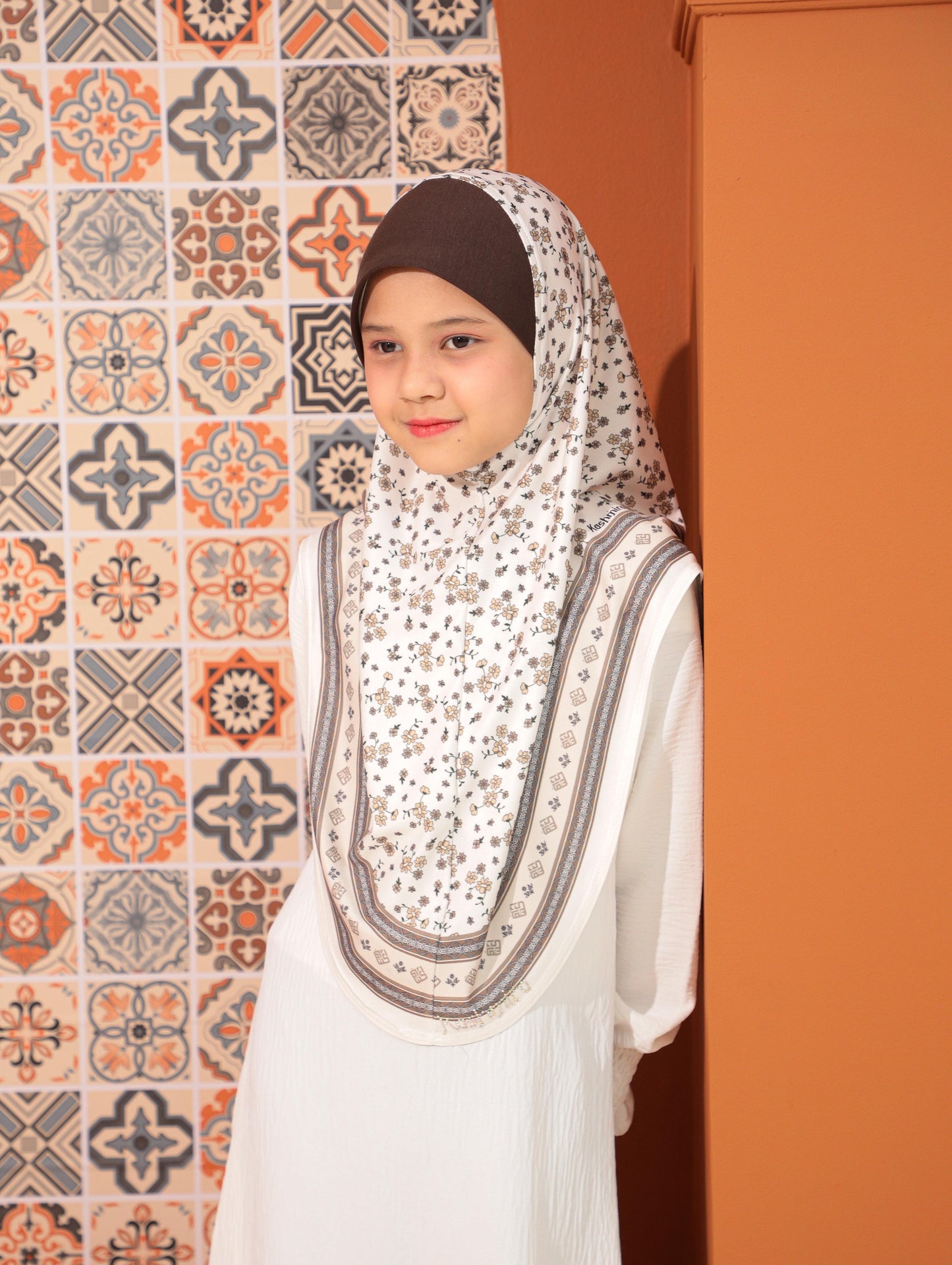 KIDS MALESIAN PRINTED SCARF 2708