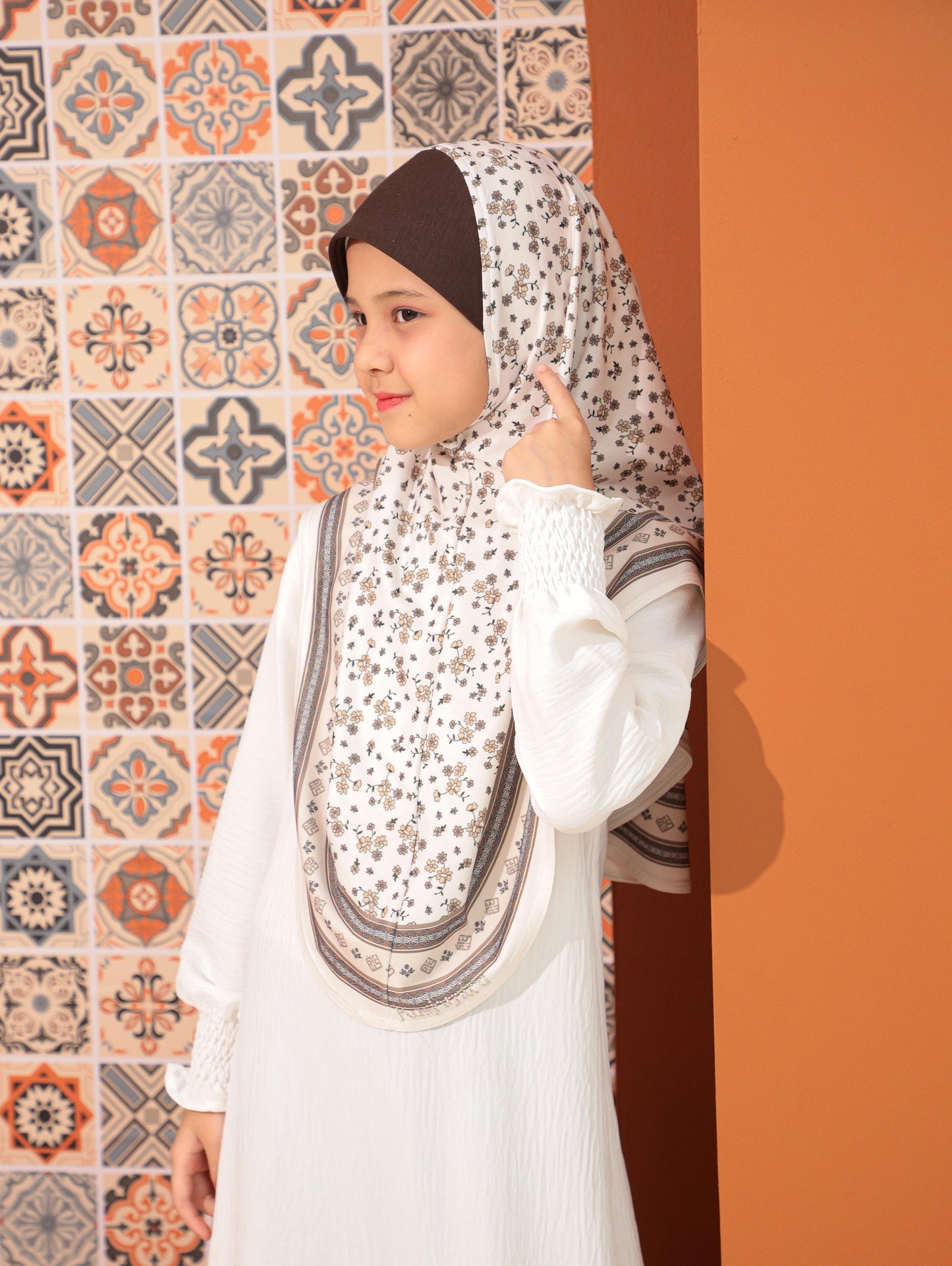 KIDS MALESIAN PRINTED SCARF 2708