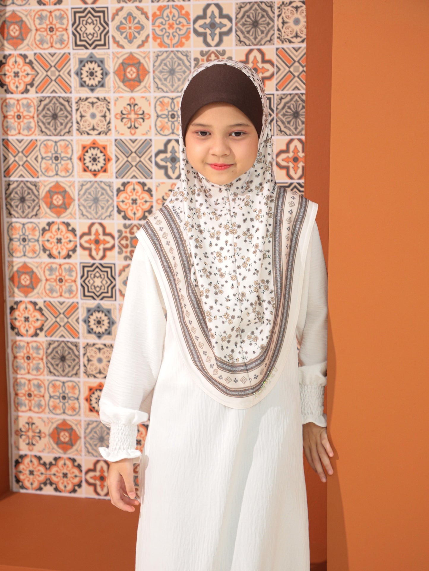 KIDS MALESIAN PRINTED SCARF 2708