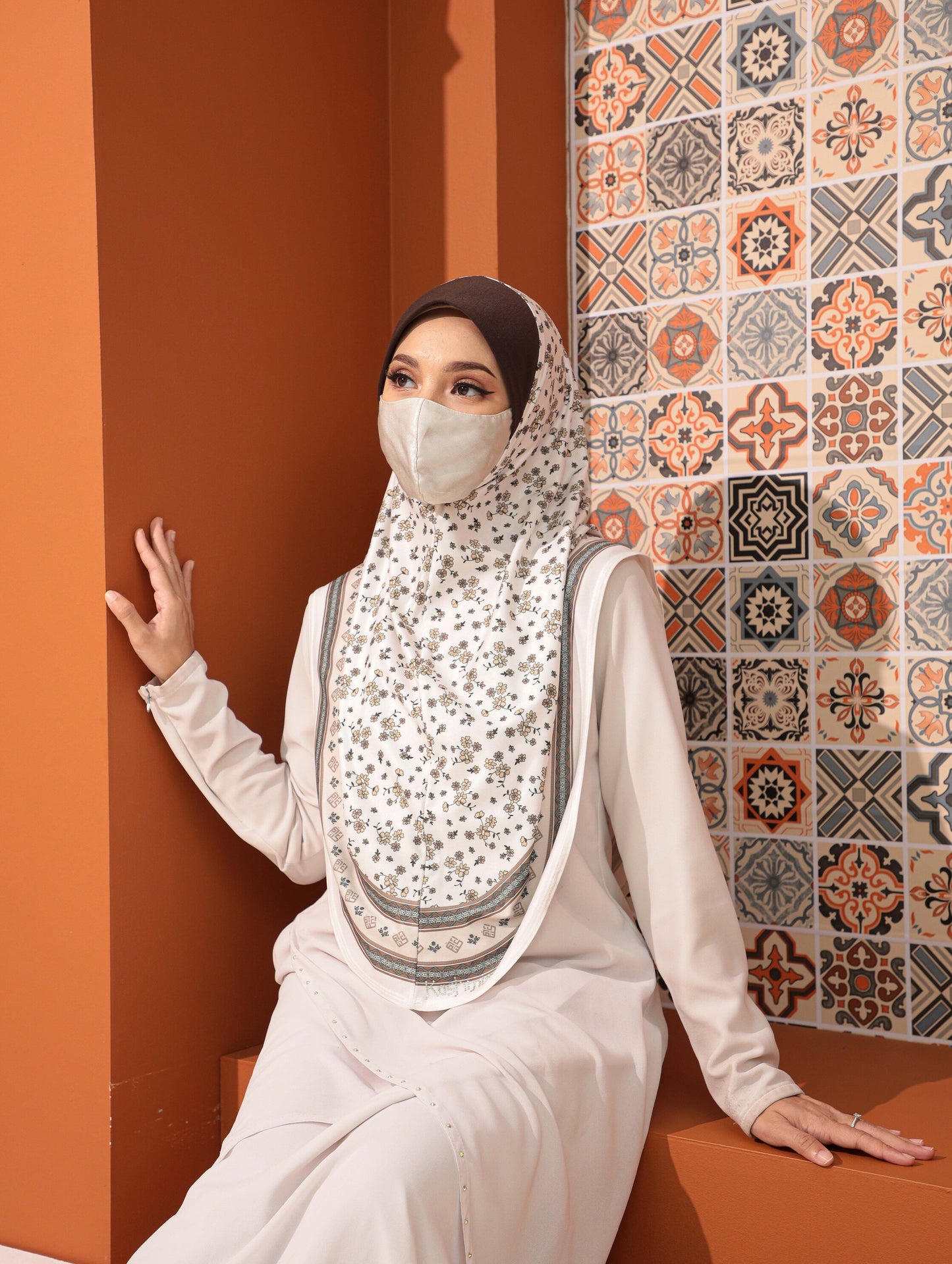 GIRLS Digital printed hijab 2708