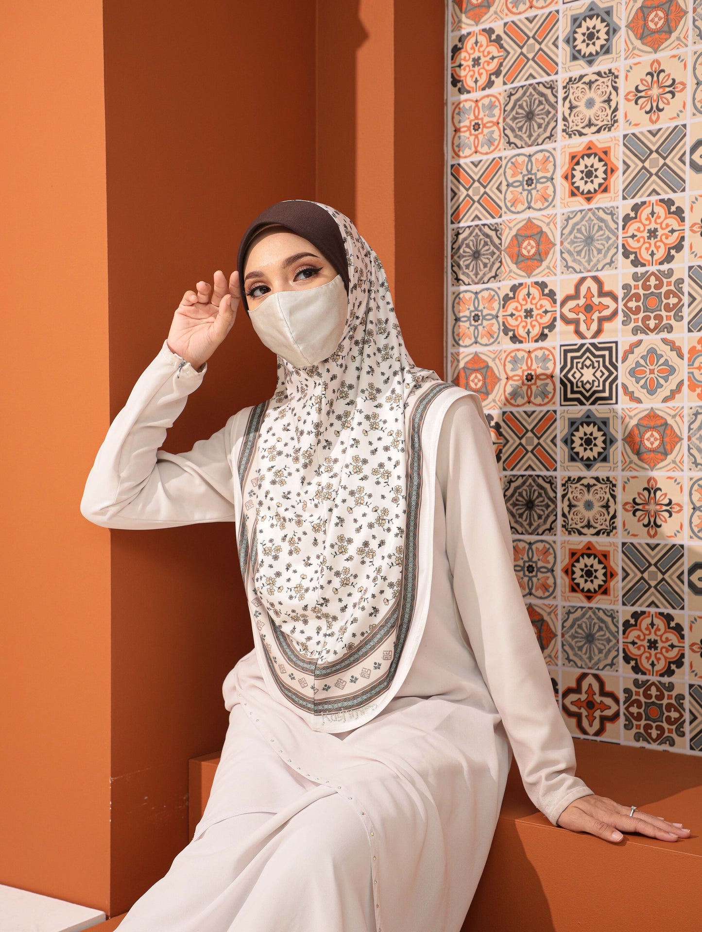 GIRLS Digital printed hijab 2708