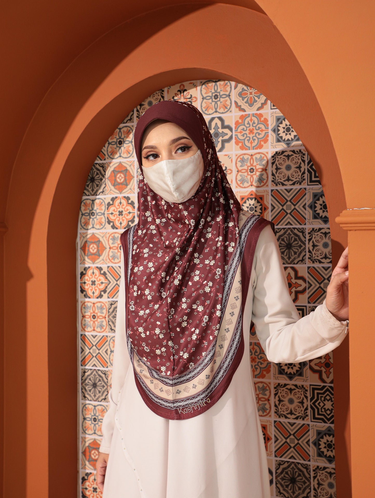 GIRLS Digital printed hijab 2708