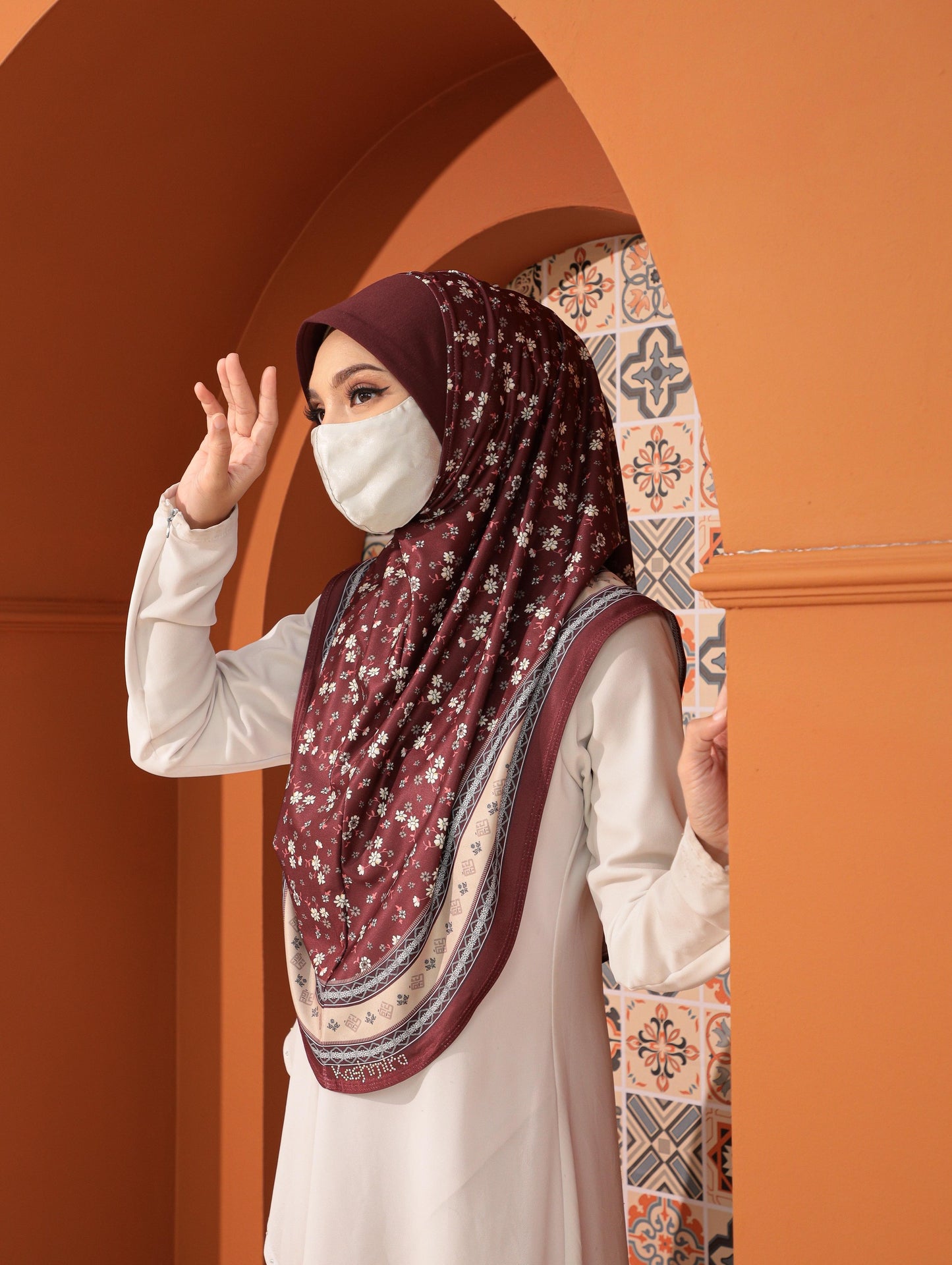 GIRLS Digital printed hijab 2708